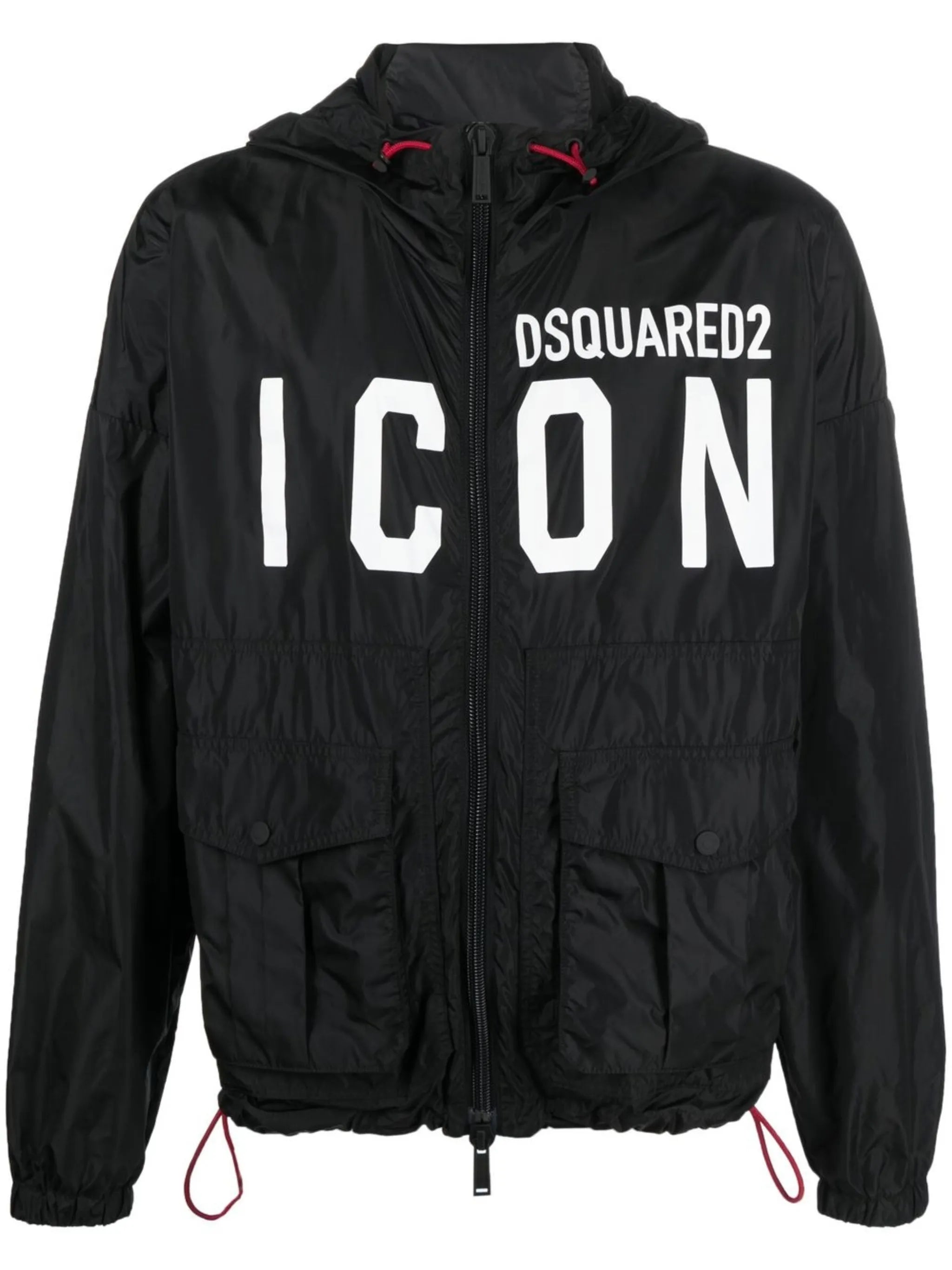 Icon colour-block logo-print jacket