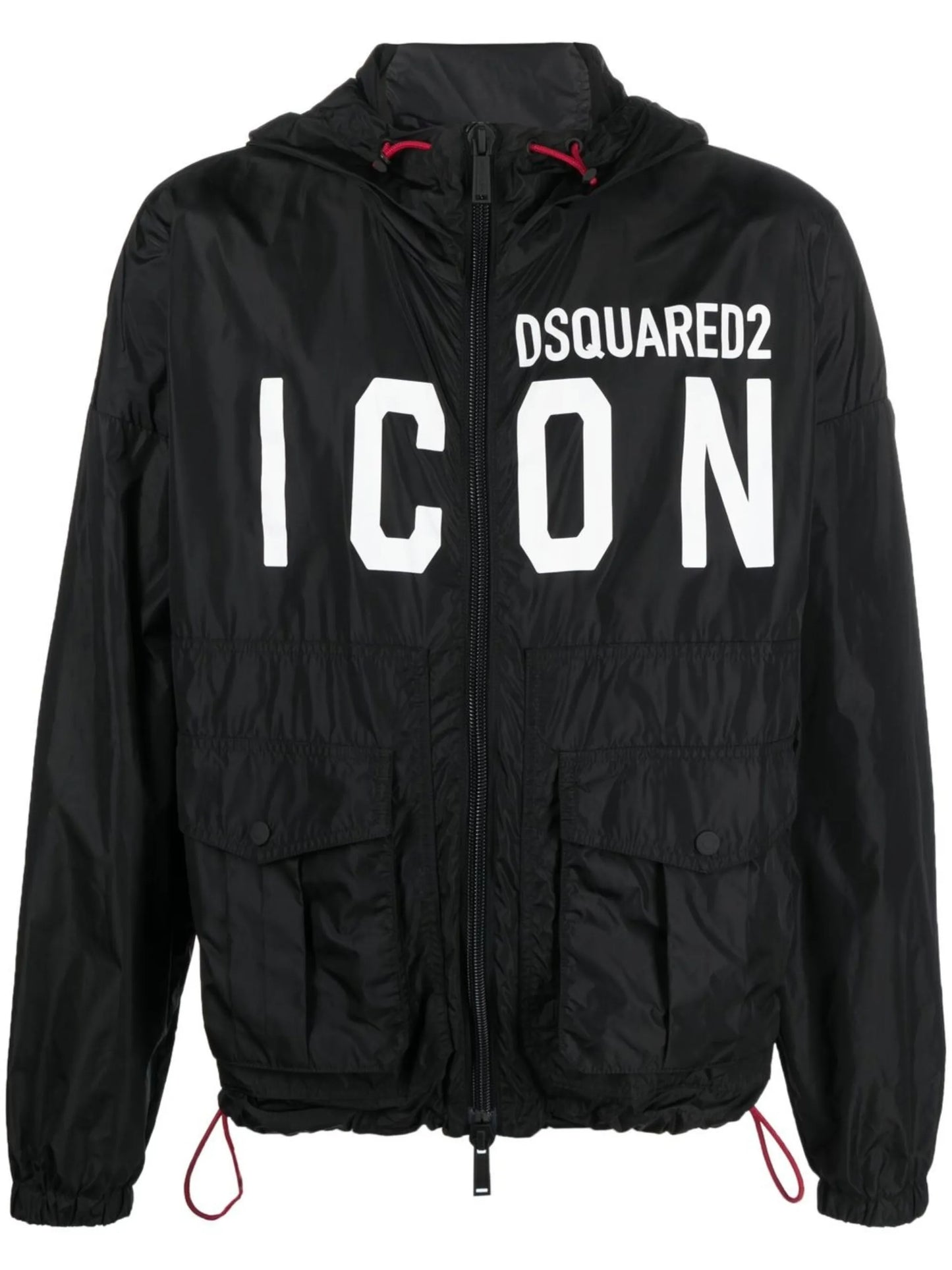 Icon colour-block logo-print jacket