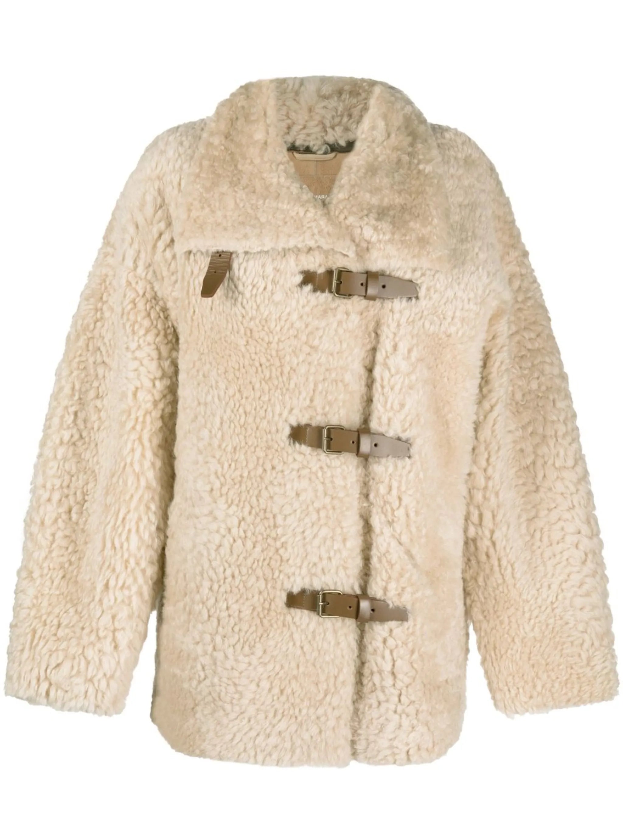 buckled shearling jacket