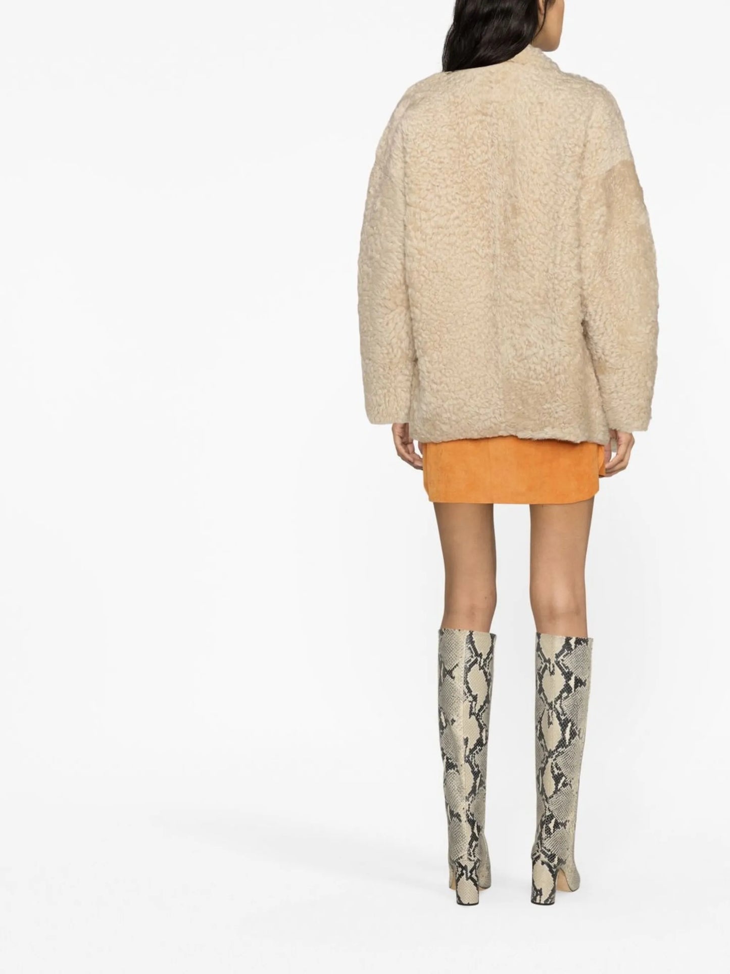 buckled shearling jacket