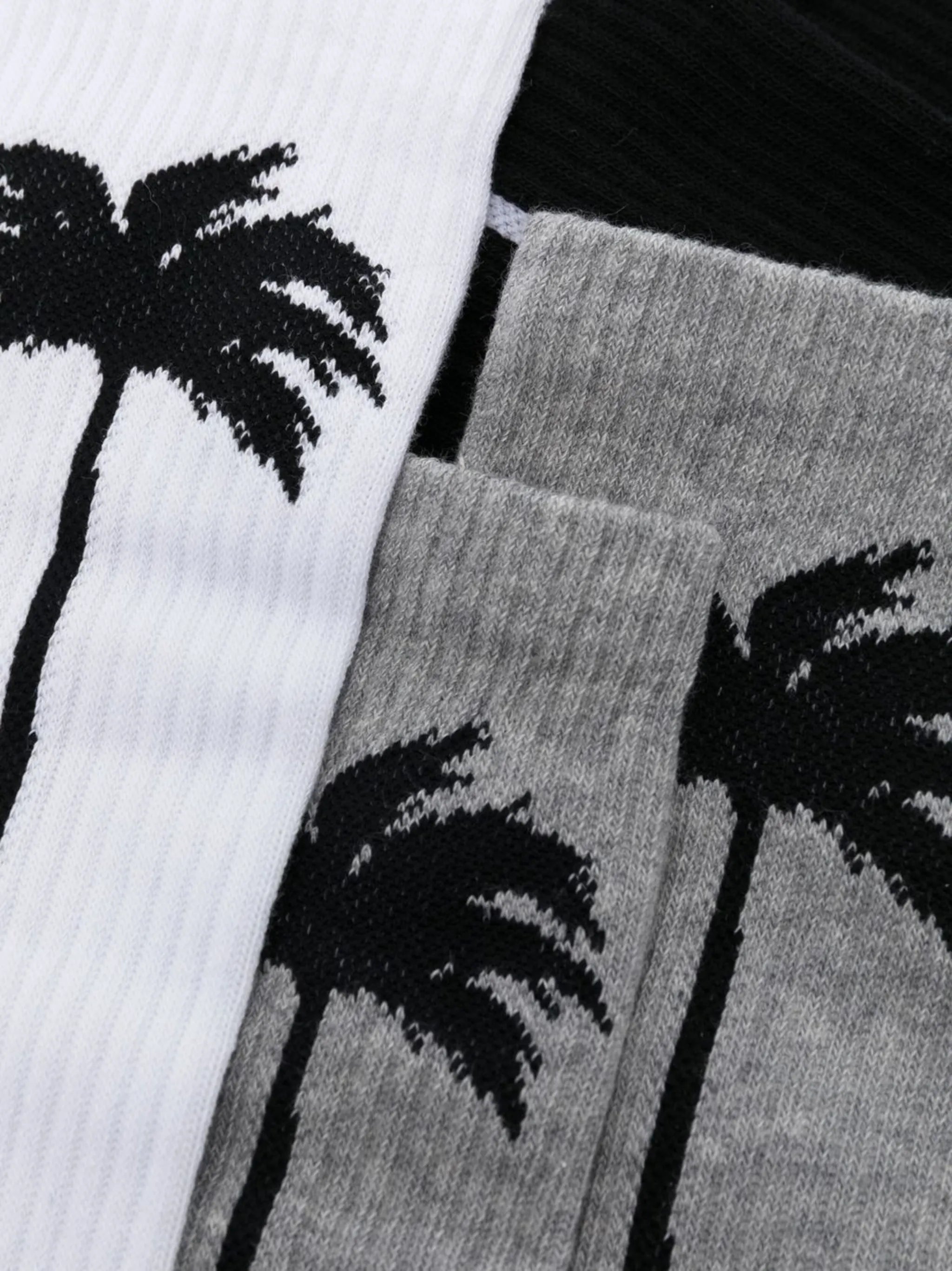 Palm Tree-motif socks (set of three)