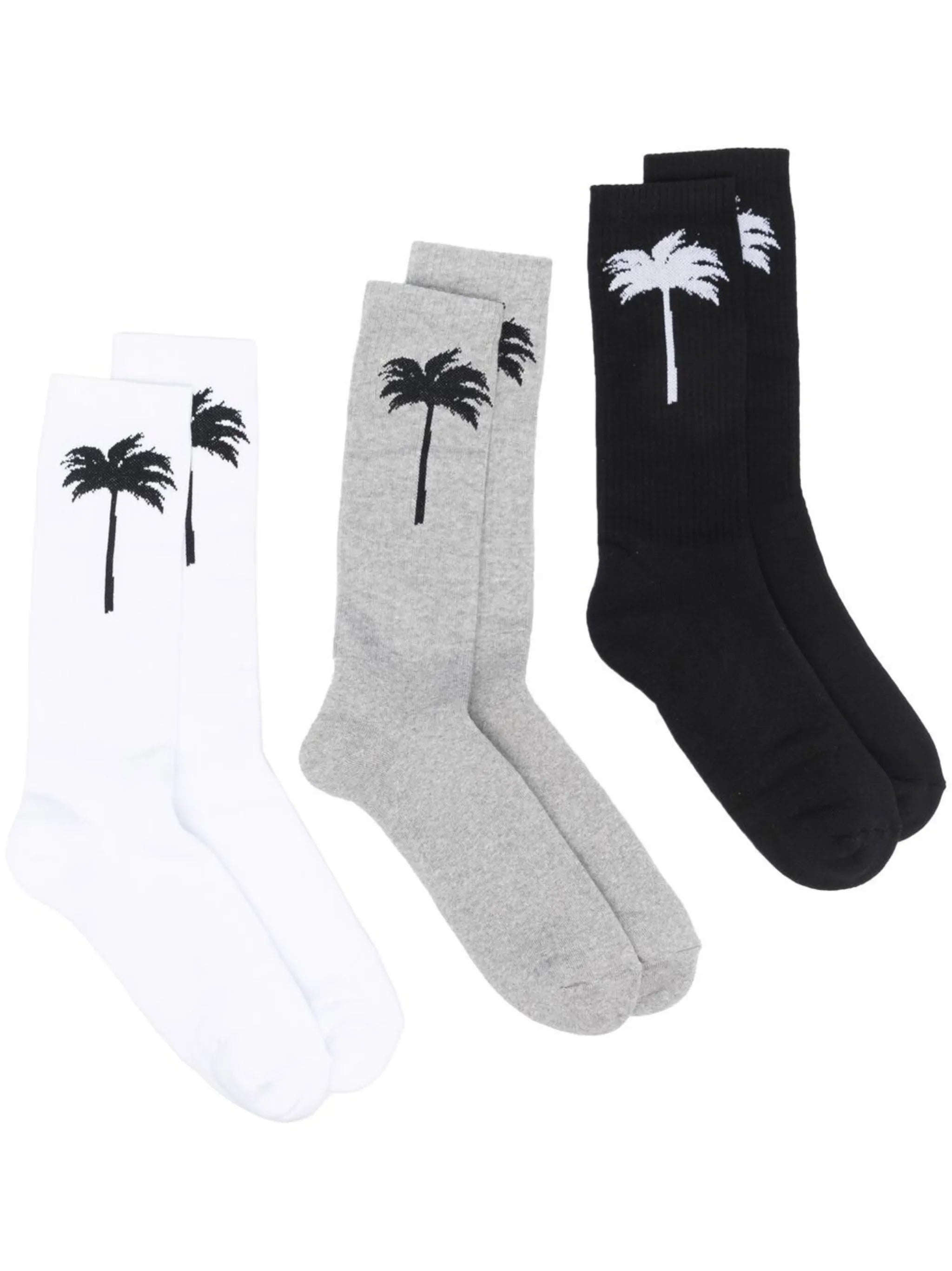 Palm Tree-motif socks (set of three)