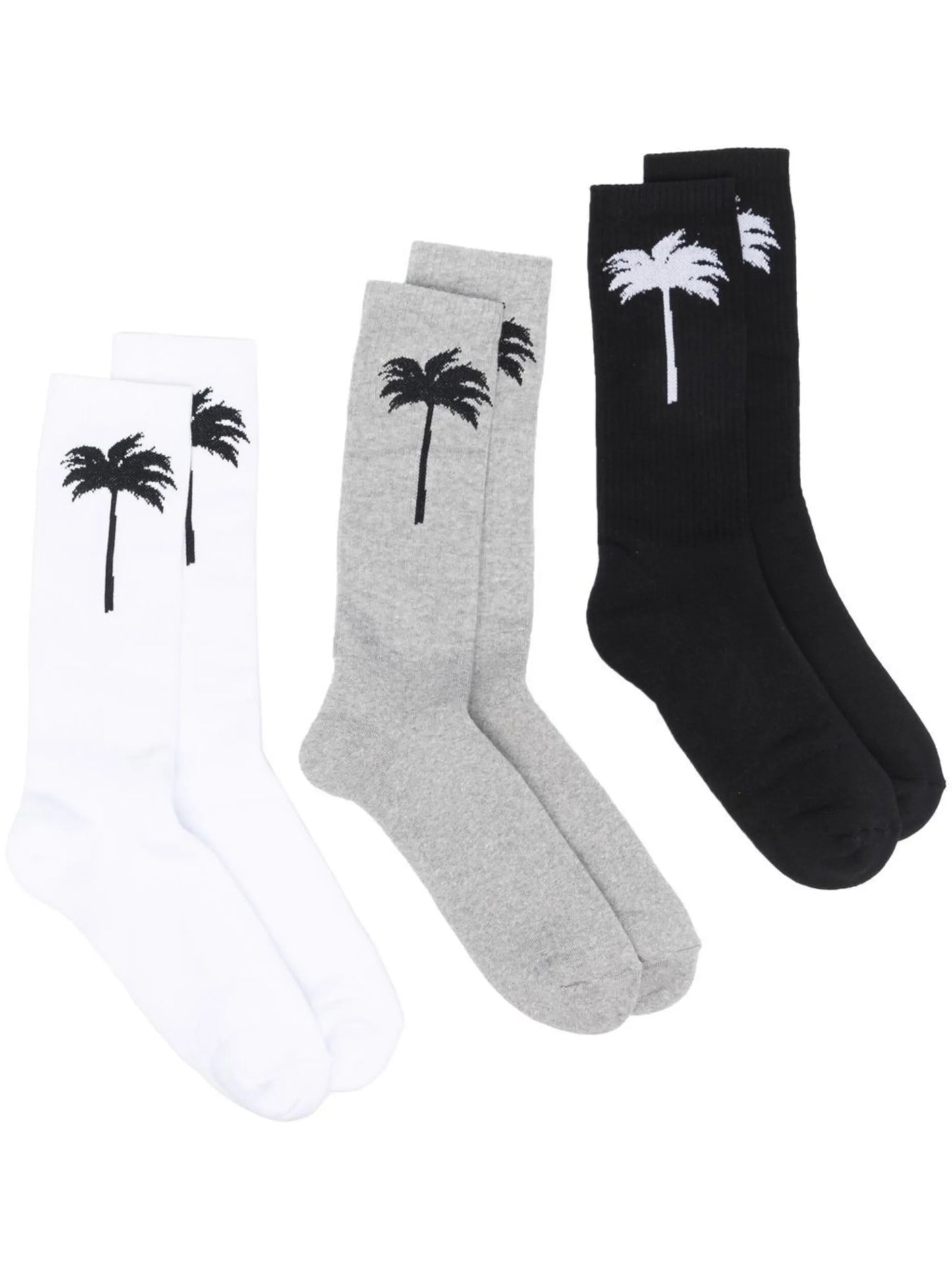 Palm Tree-motif socks (set of three)