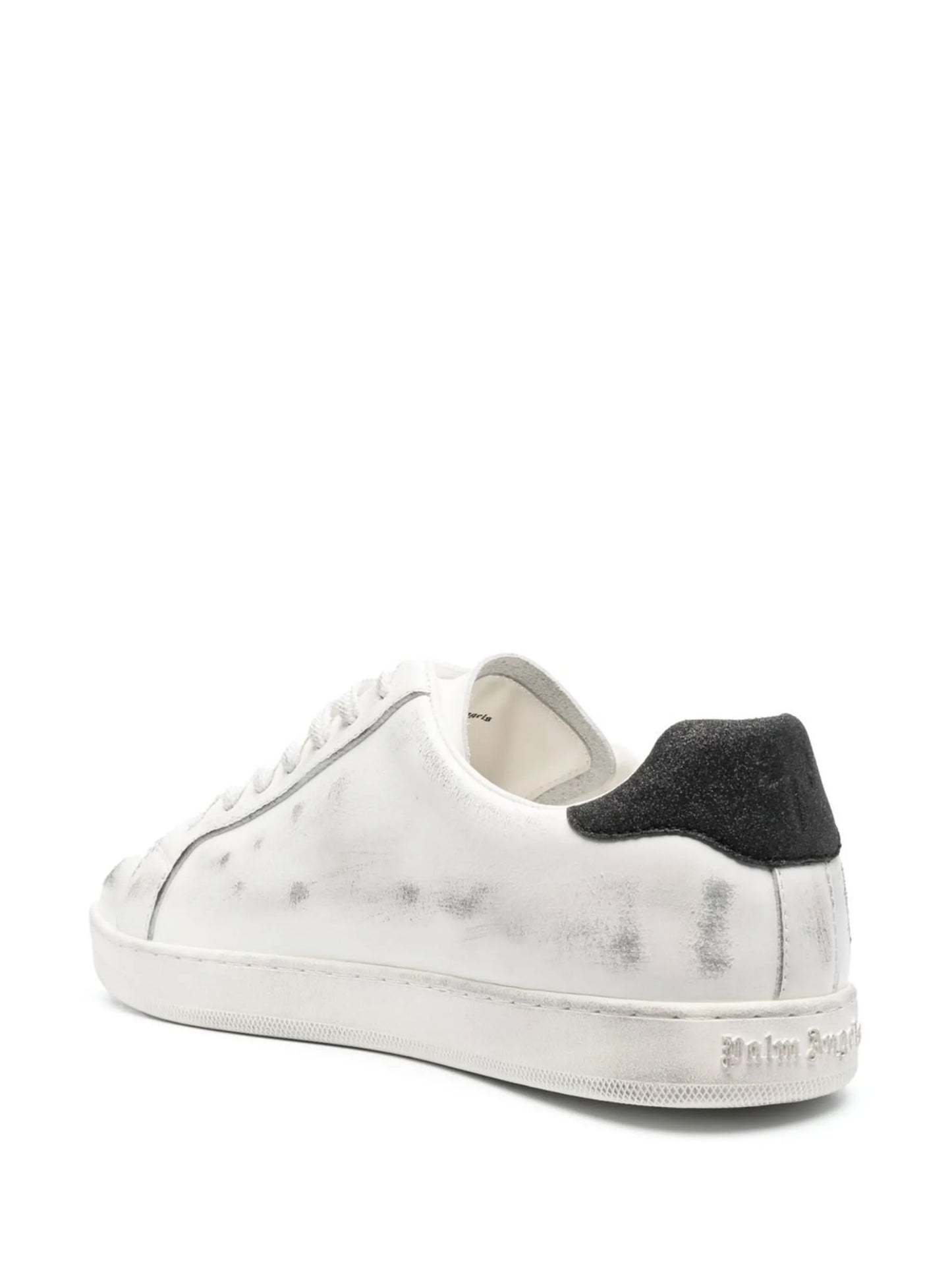 distressed logo-print sneakers