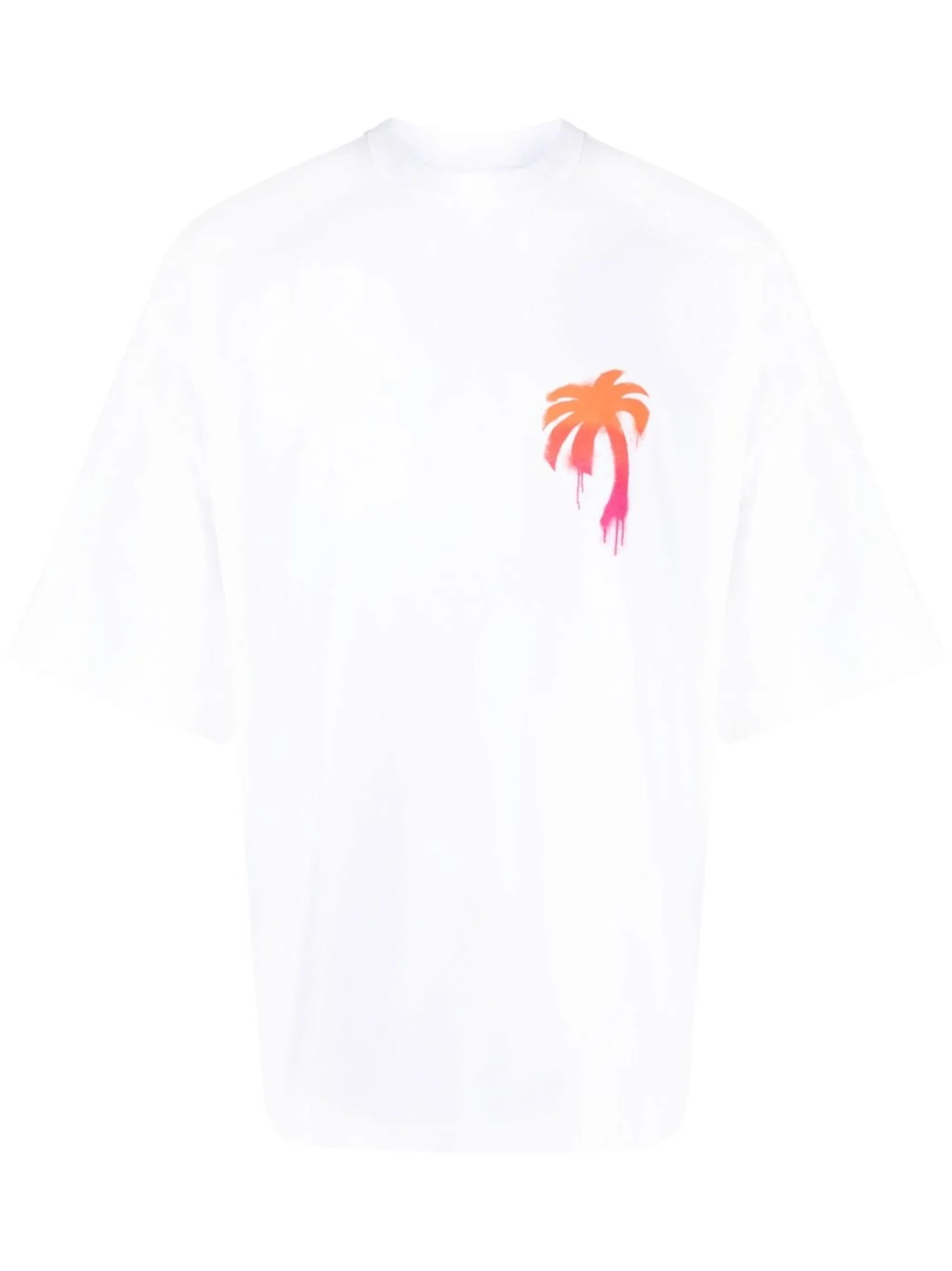 spray-effect logo-print T-shirt