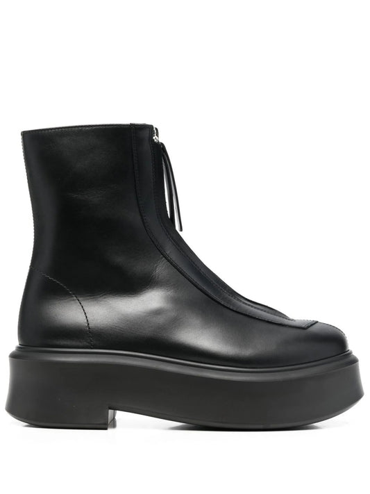 zipped ankle boots