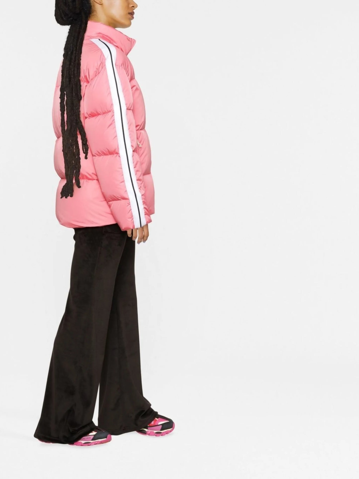 side-stripe puffer jacket