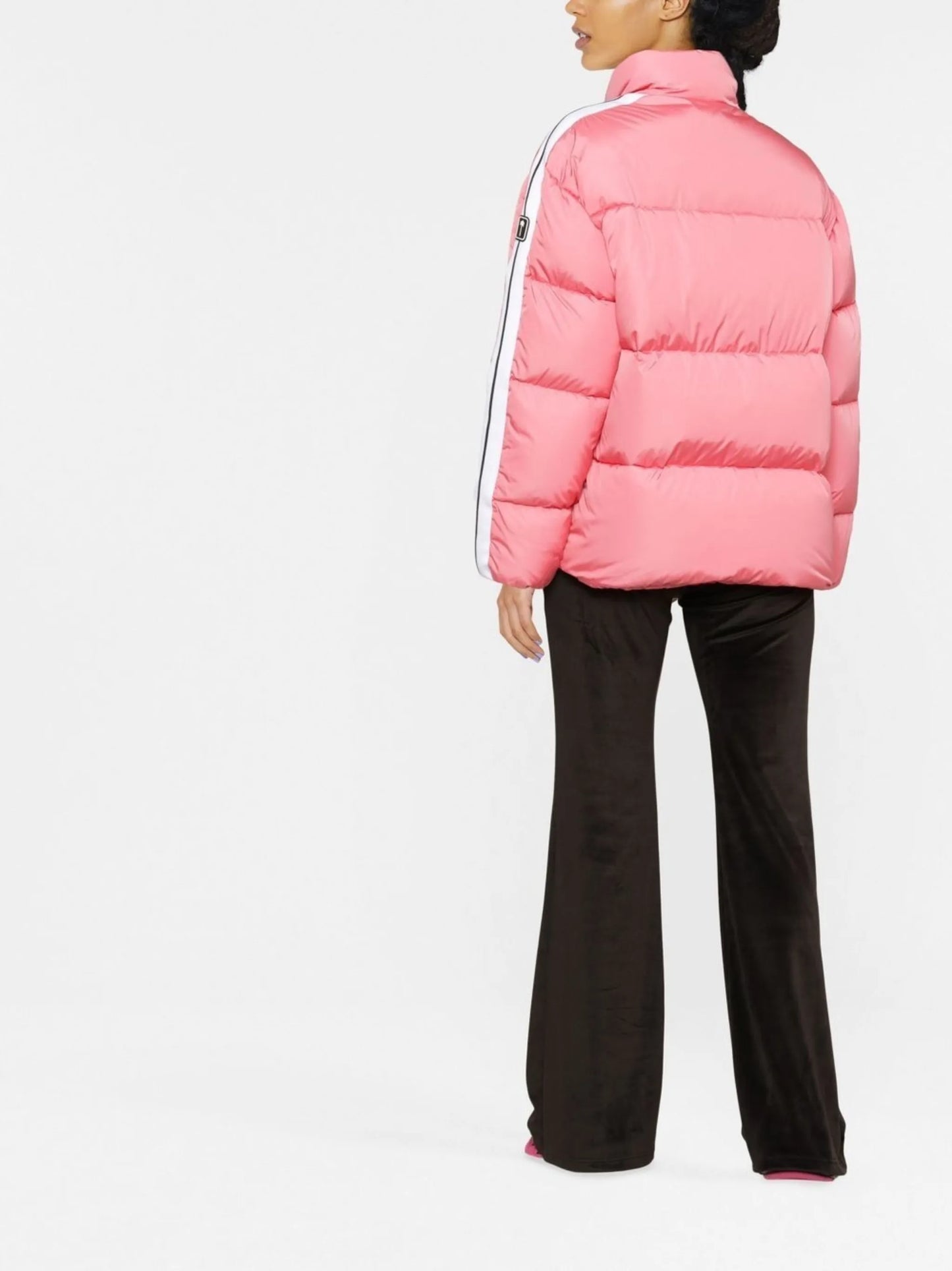 side-stripe puffer jacket
