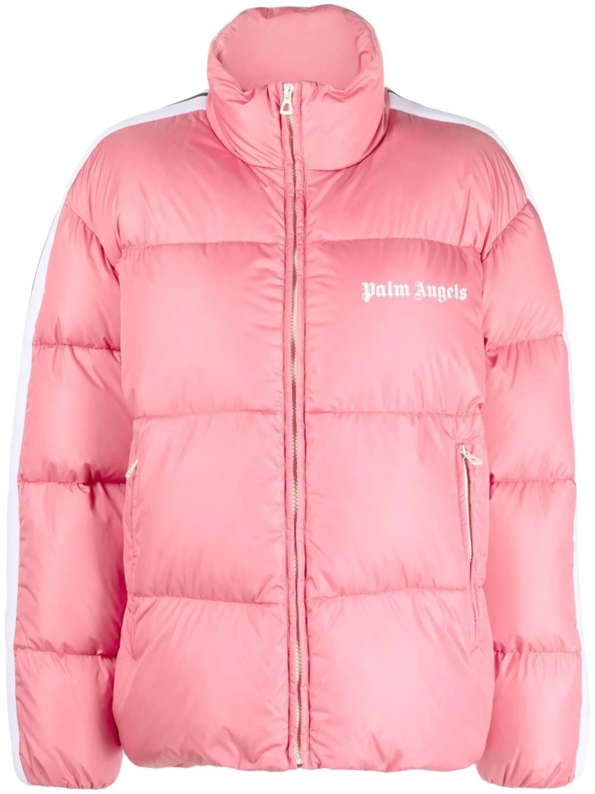 side-stripe puffer jacket