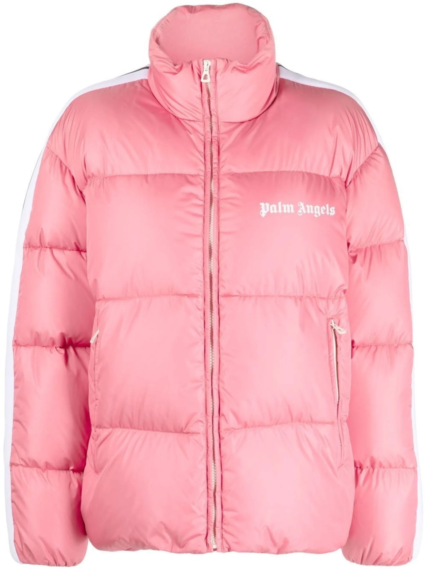 side-stripe puffer jacket