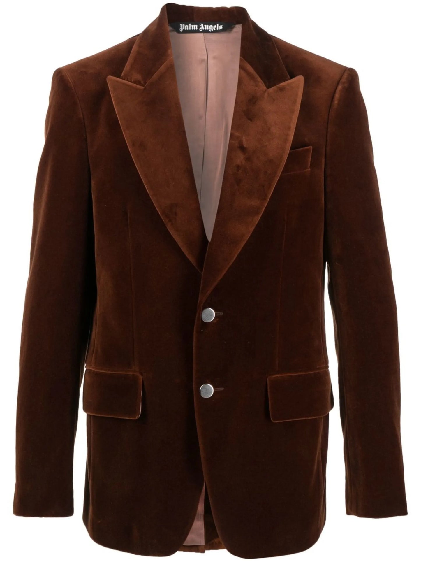 single-breasted velvet blazer