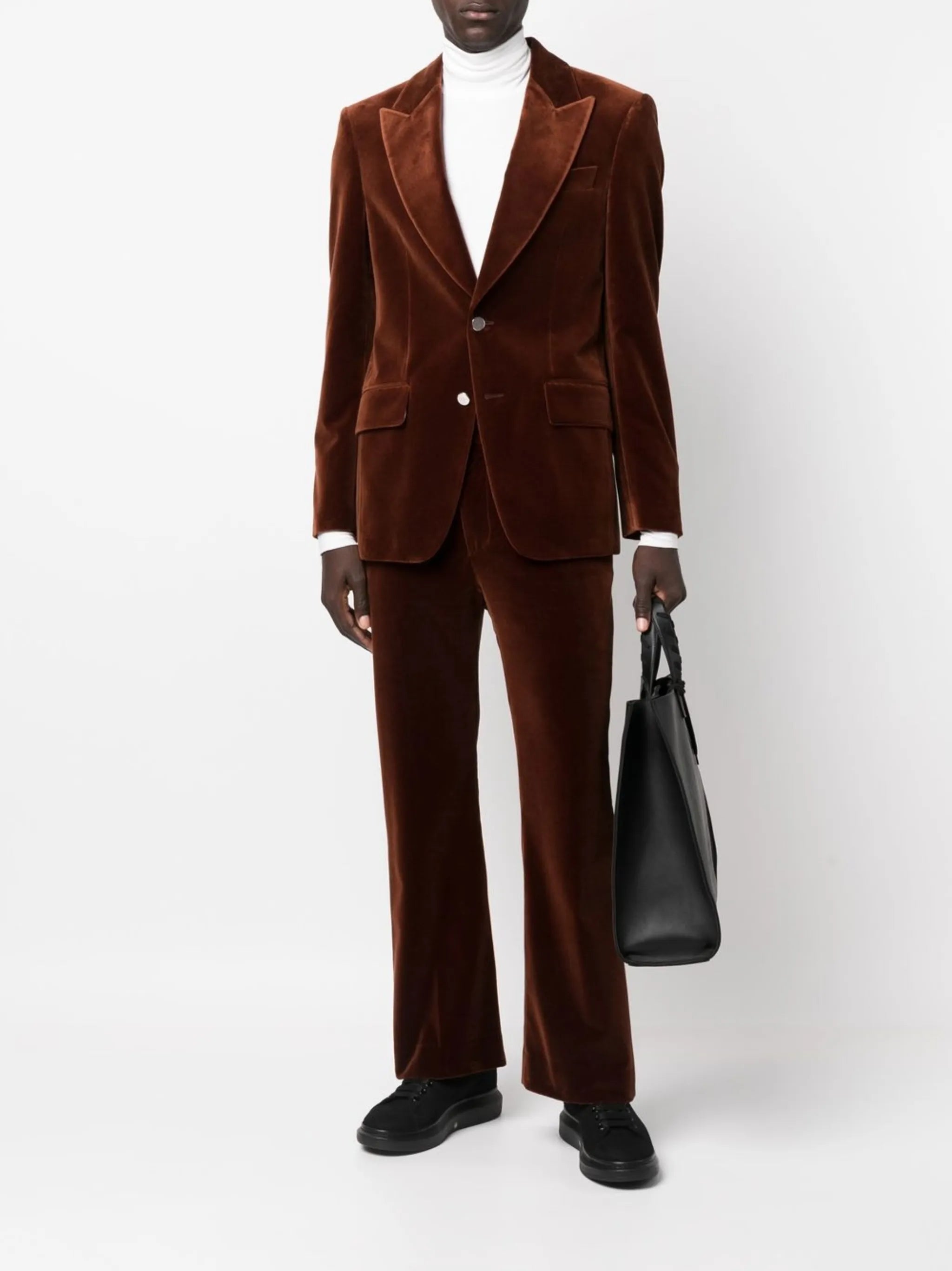 single-breasted velvet blazer