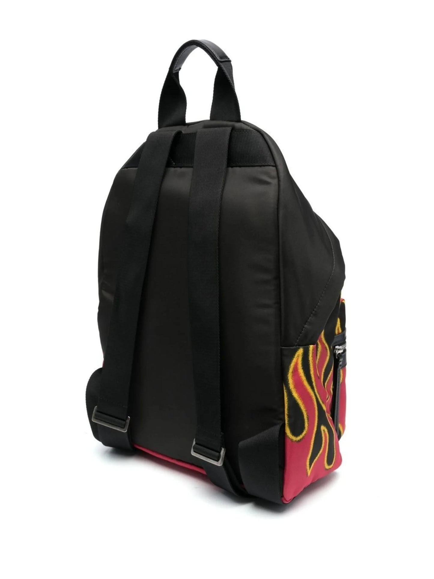 Flames print backpack