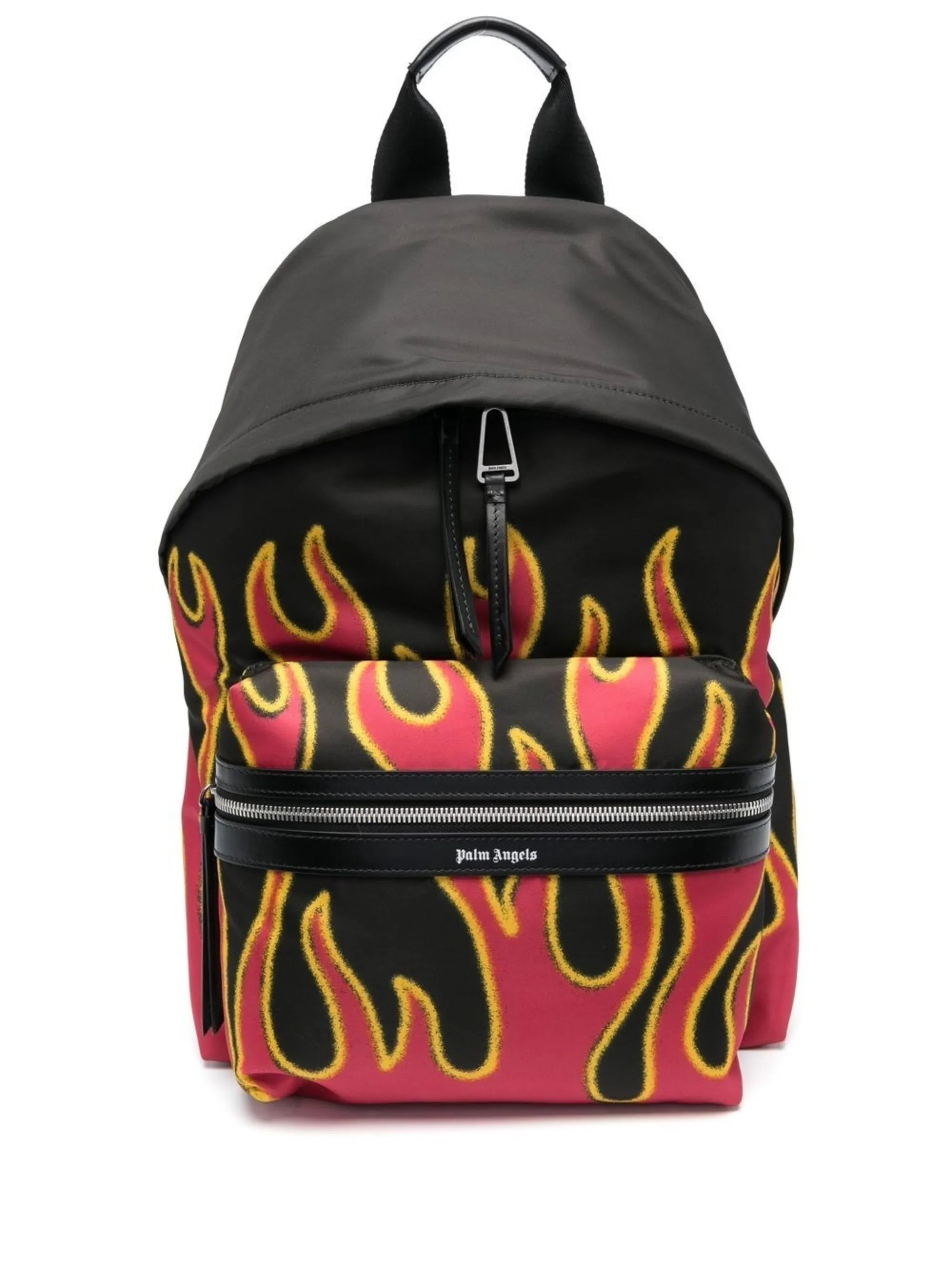 Flames print backpack