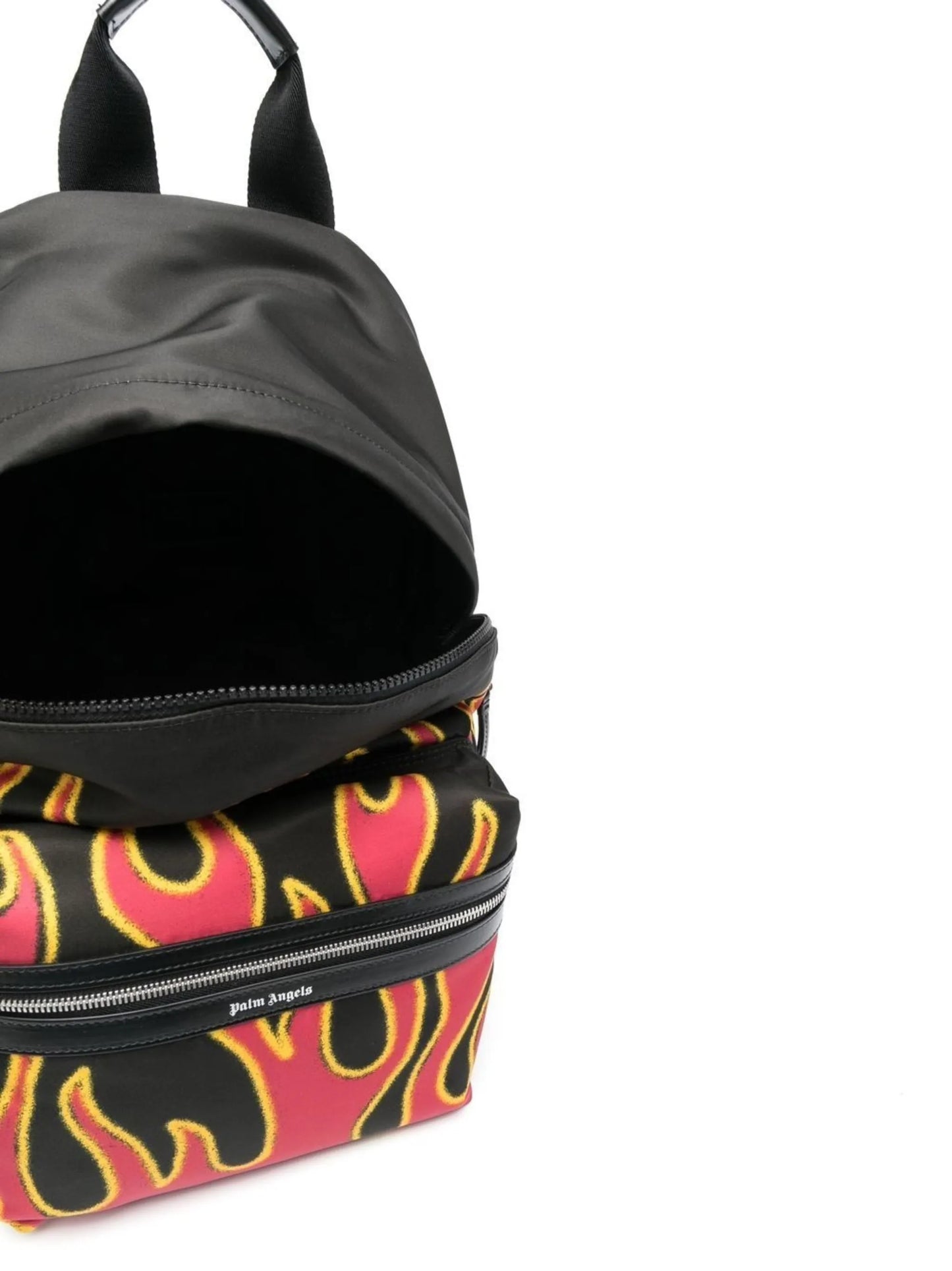 Flames print backpack