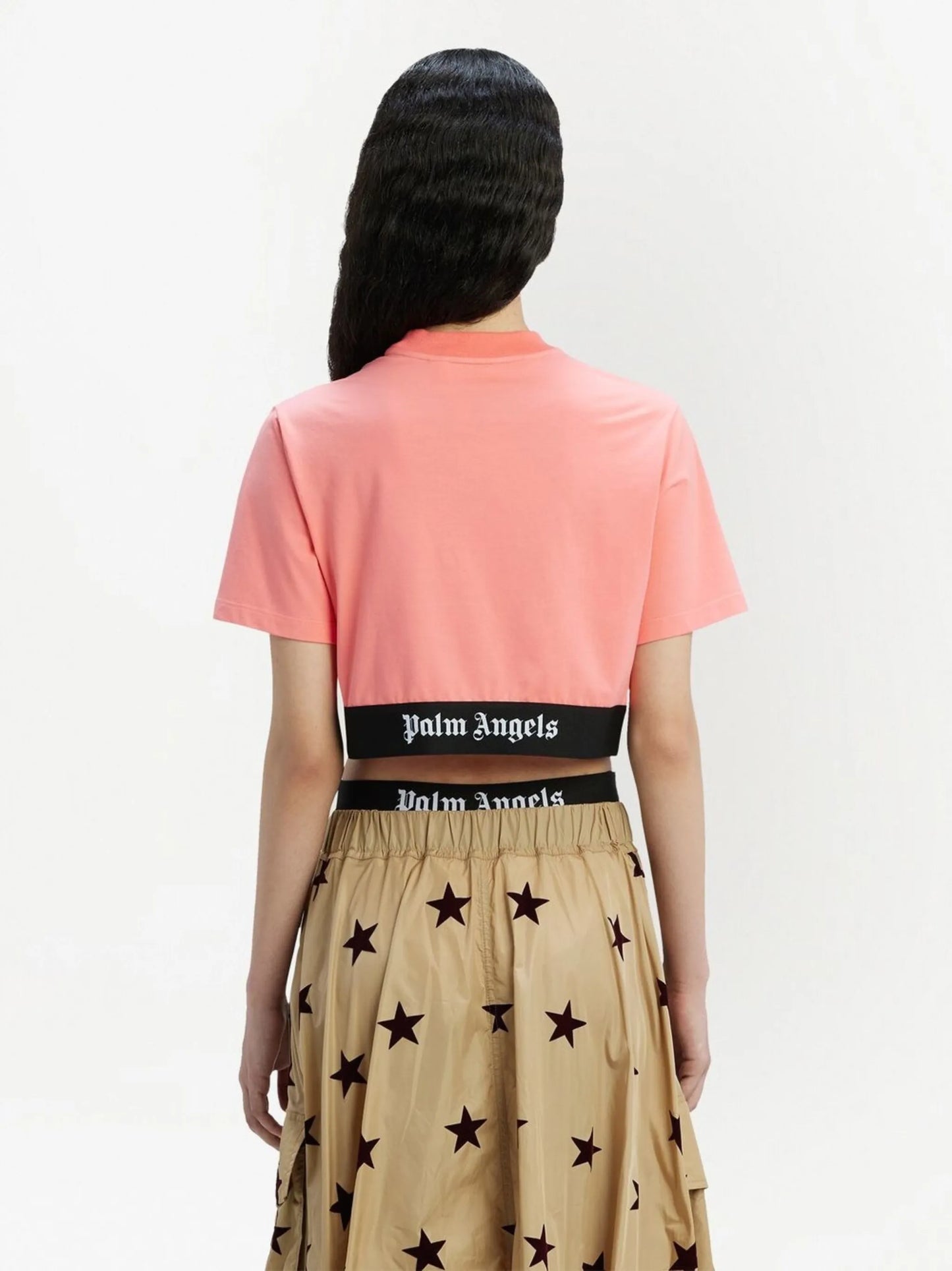logo-trim cropped T-shirt
