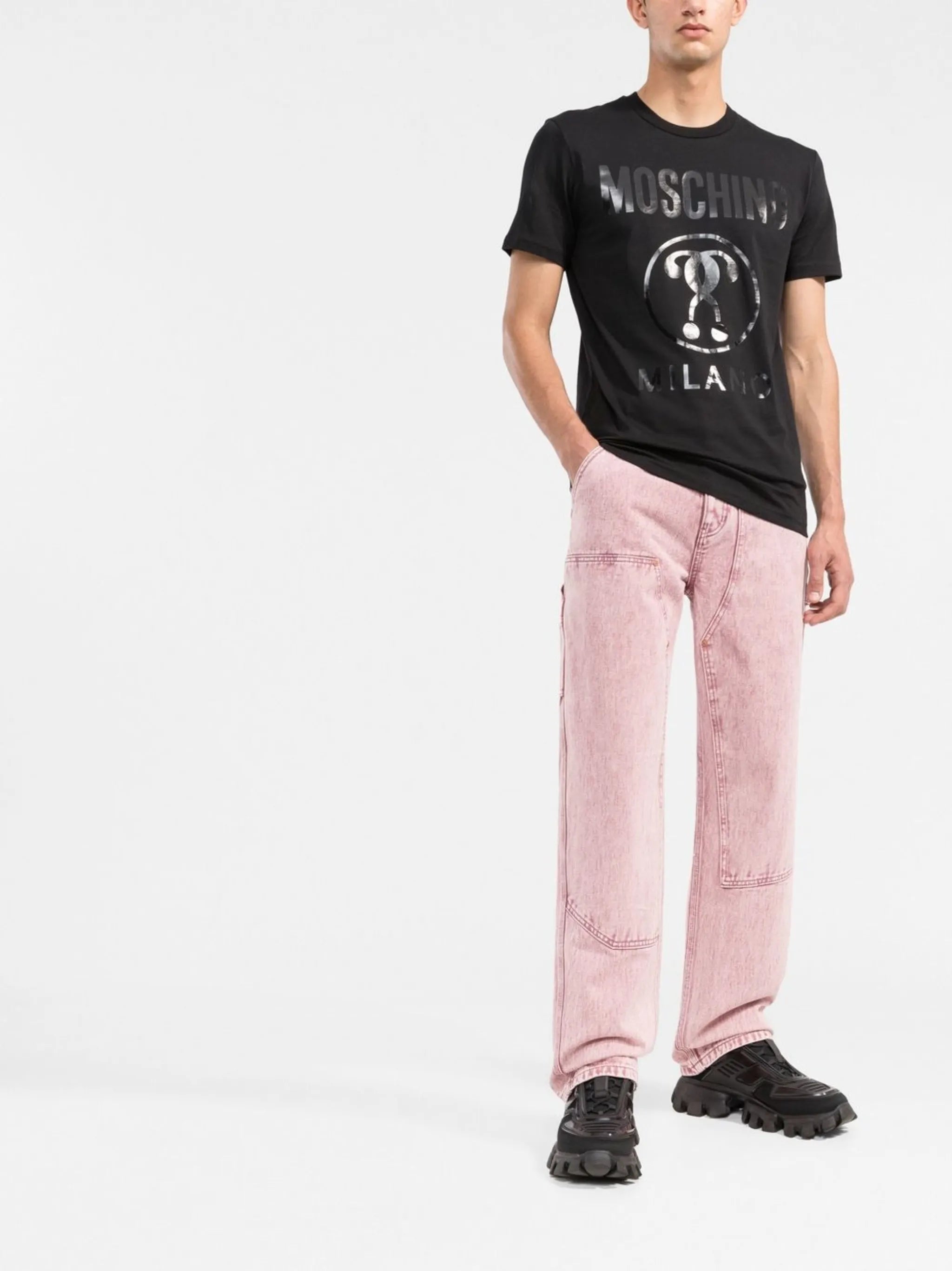 logo-print organic cotton T-shirt
