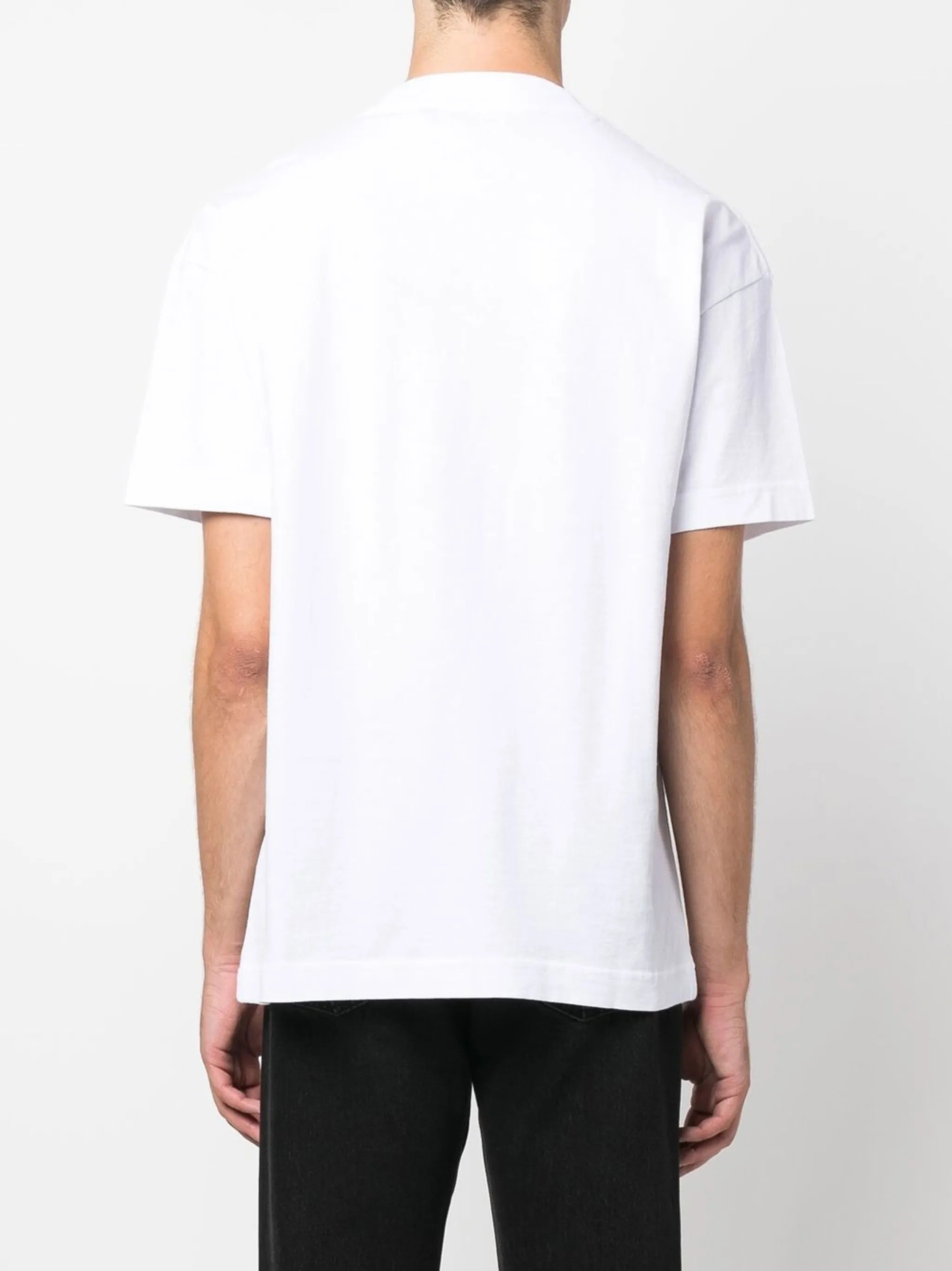 rhinestone sprayed logo-print T-shirt
