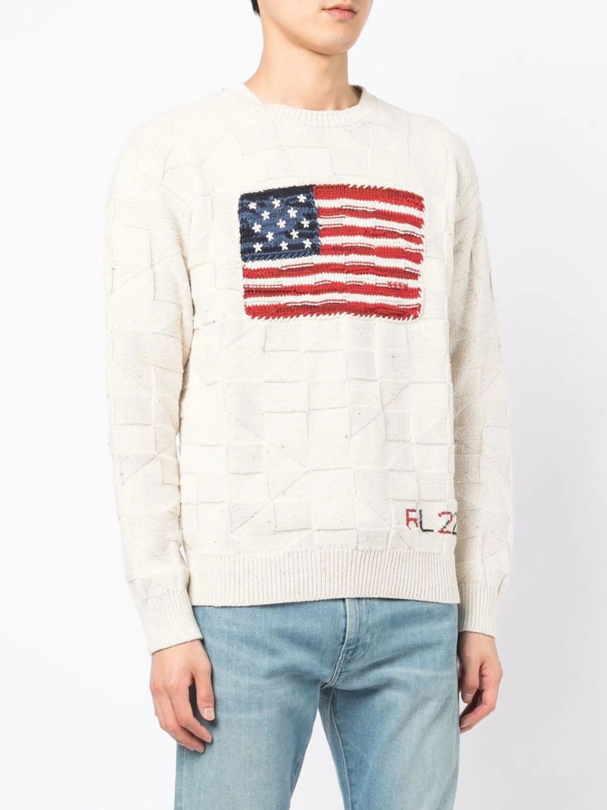 Iconic-flag elbow-patch jumper