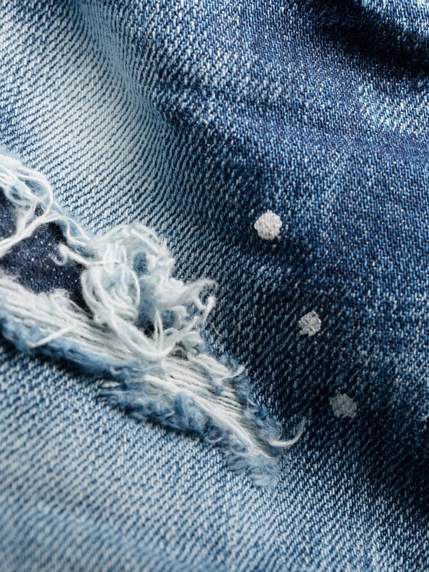 paint splatter slim-cut jeans