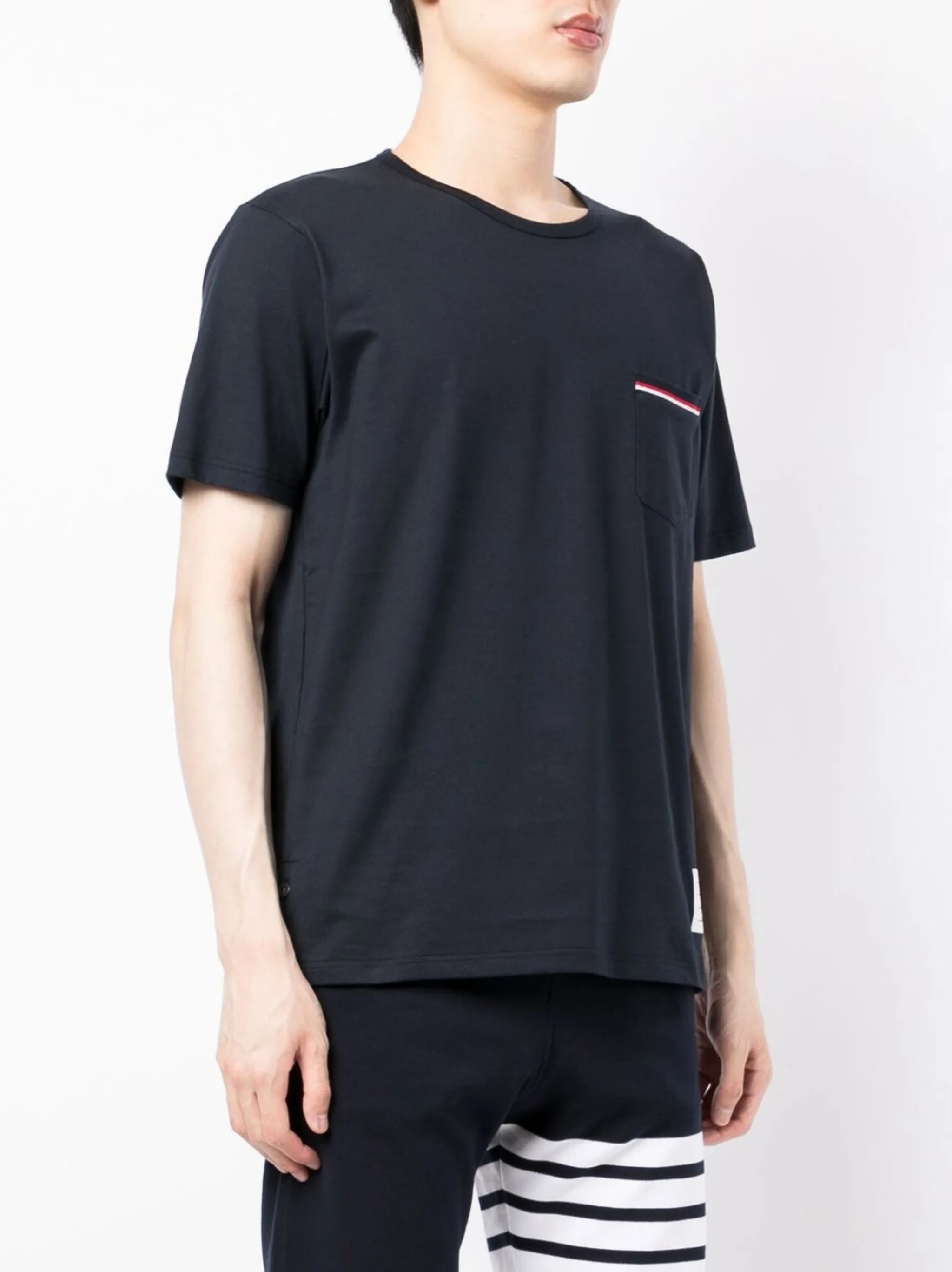 jersey RWB stripe pocket tee