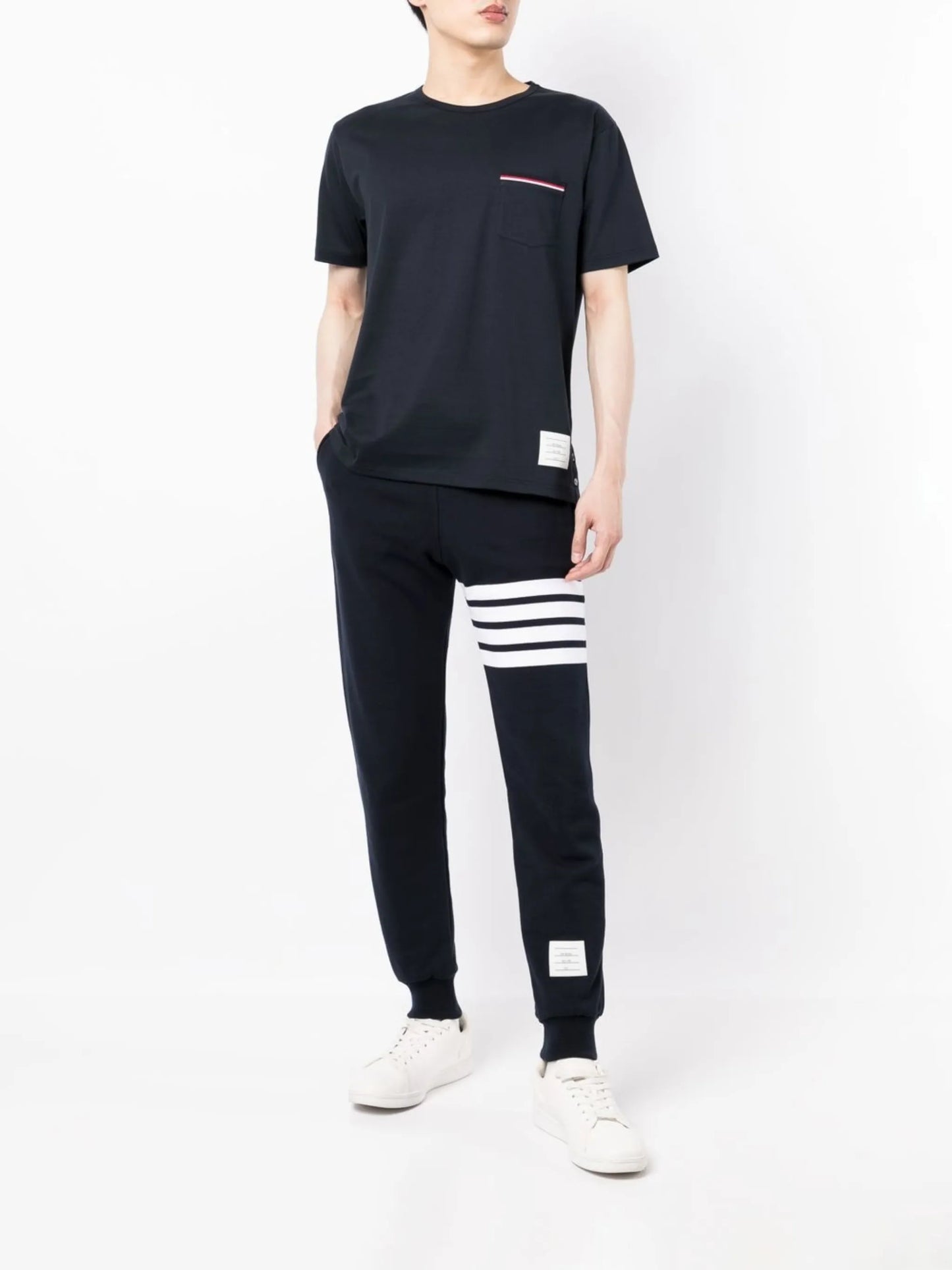 jersey RWB stripe pocket tee