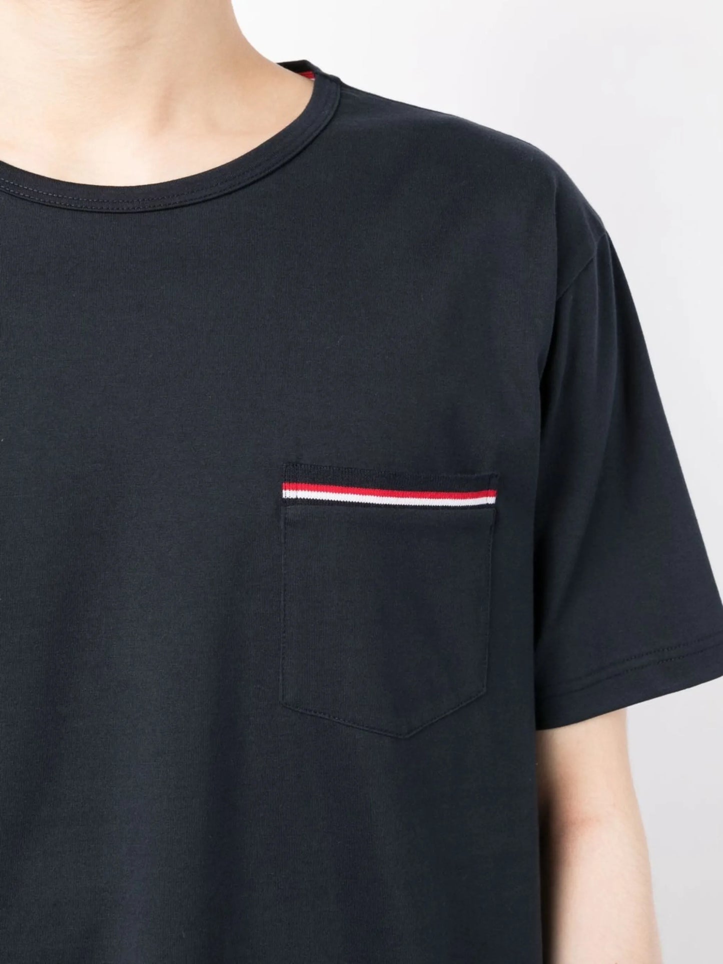 RWB-stripe pocket T-shirt