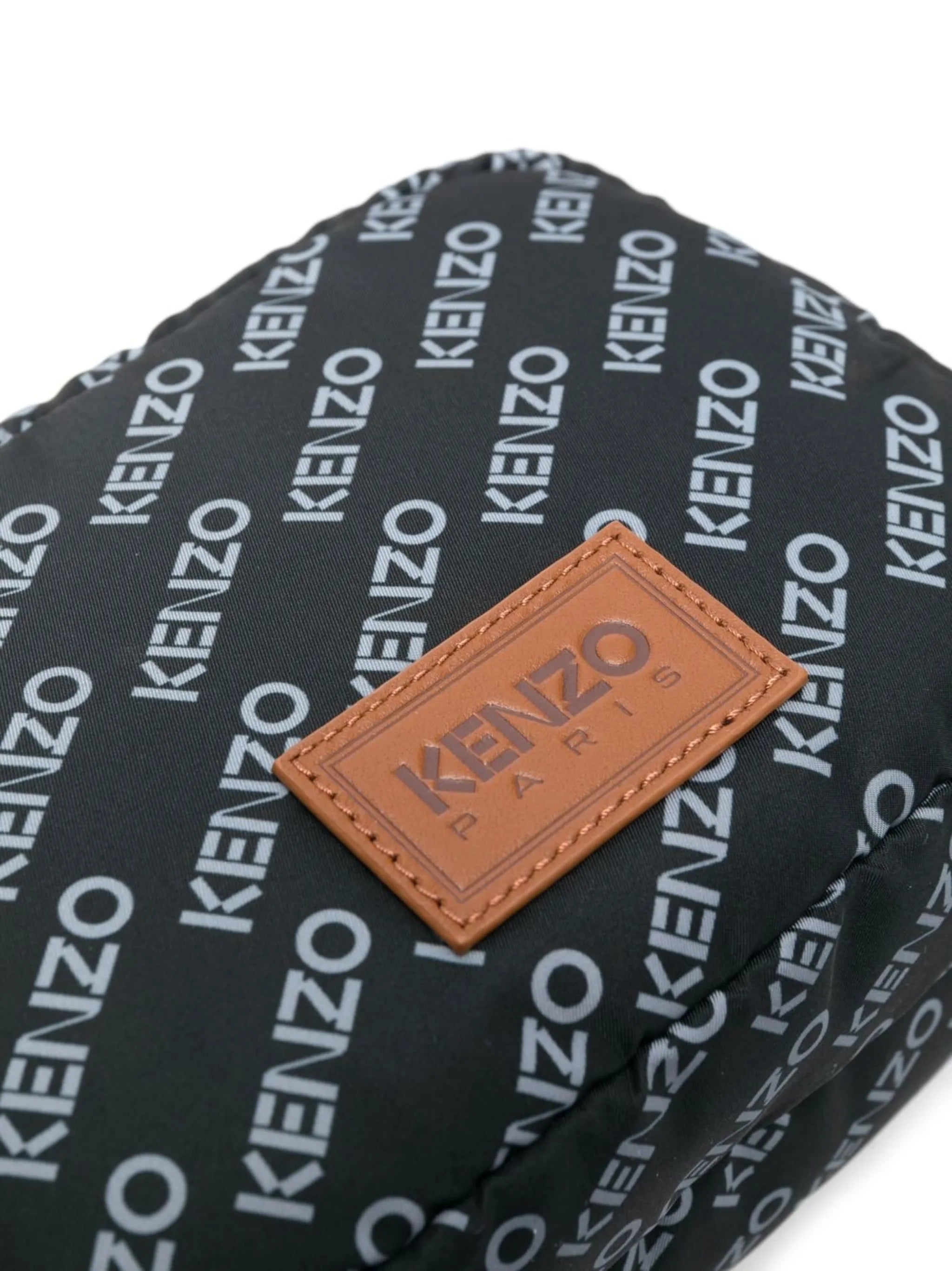 all-over logo print messenger bag