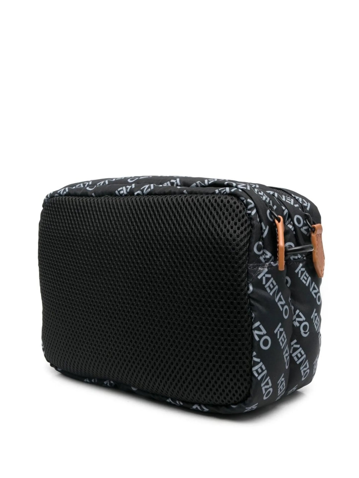 all-over logo print messenger bag