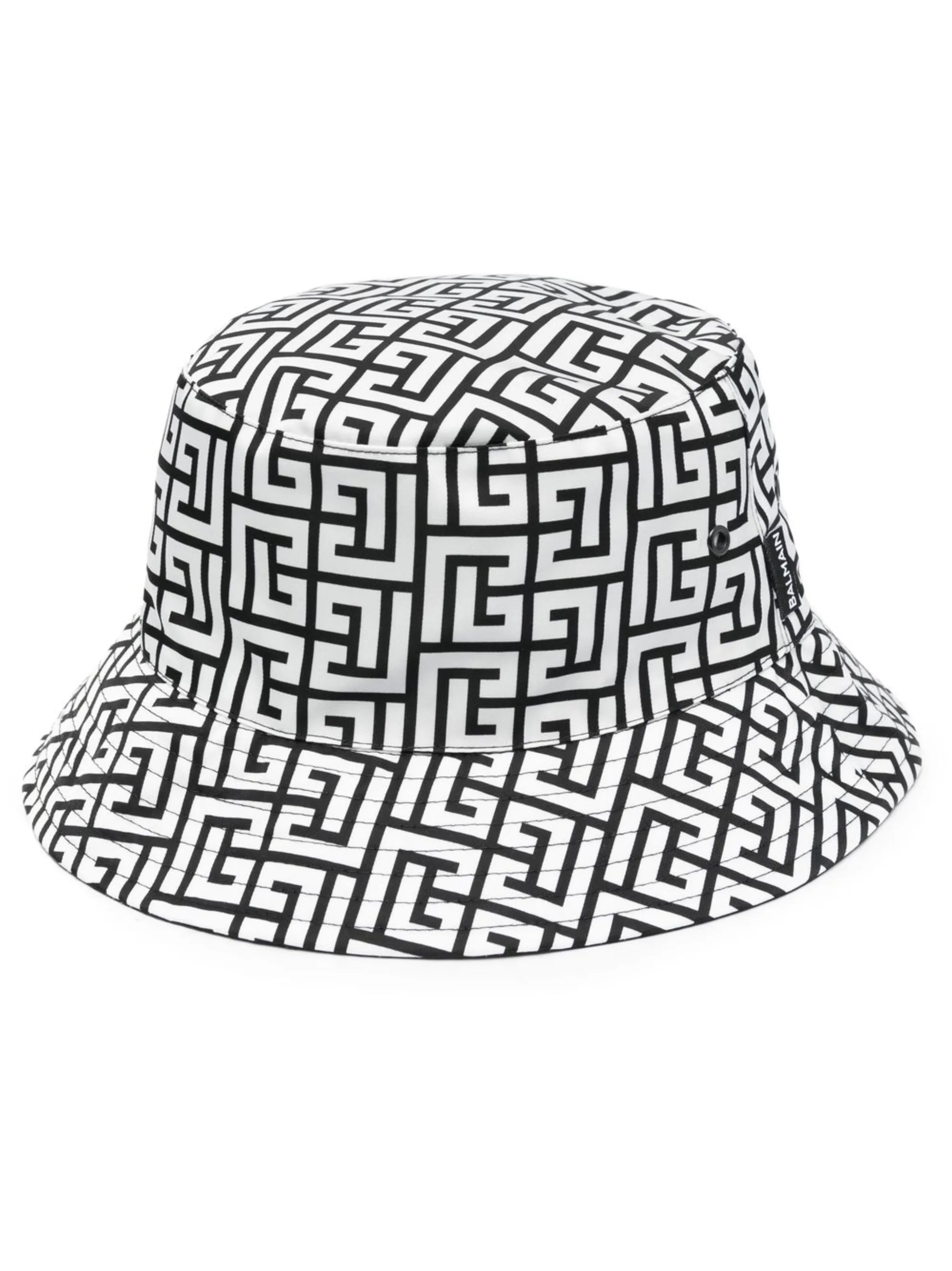 monogram-print bucket hat