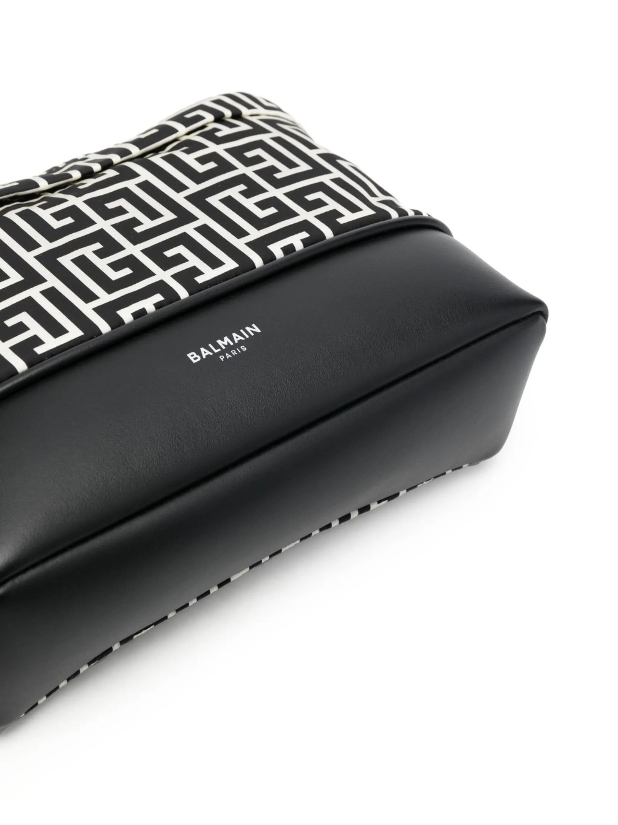 monogram-print leather belt bag