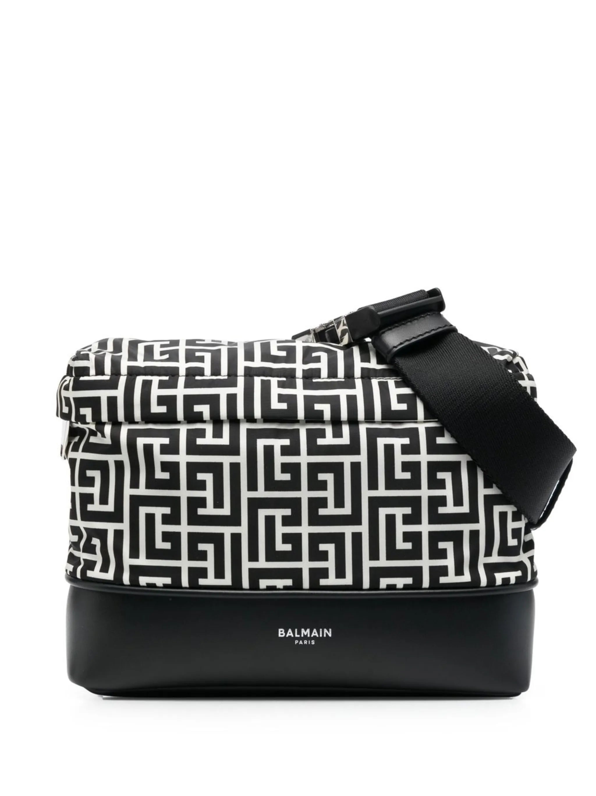 monogram-print leather belt bag