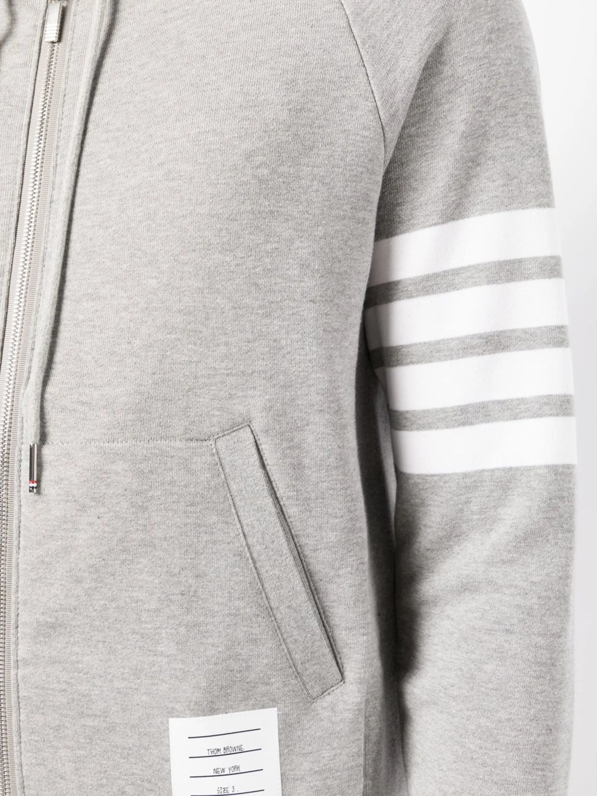 4-Bar zip-up hoodie