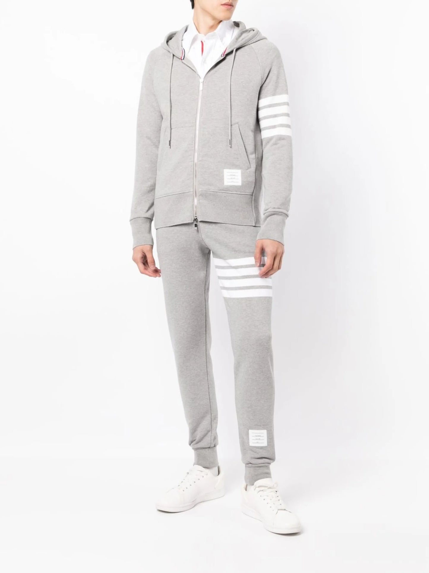 4-Bar zip-up hoodie