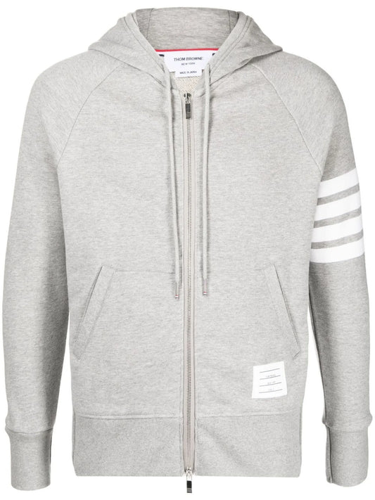 4-Bar zip-up hoodie