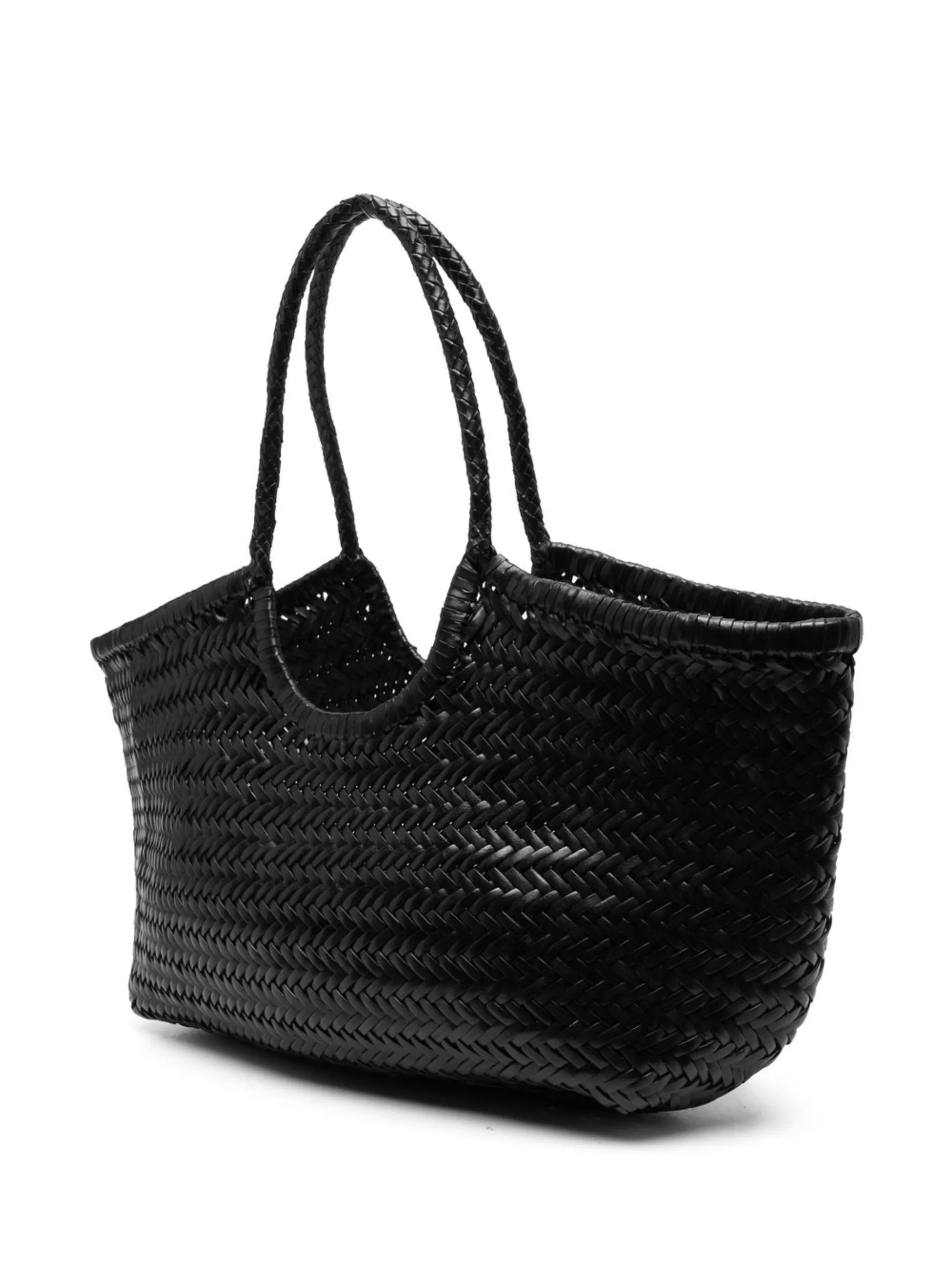 big Nantucket woven leather tote bag