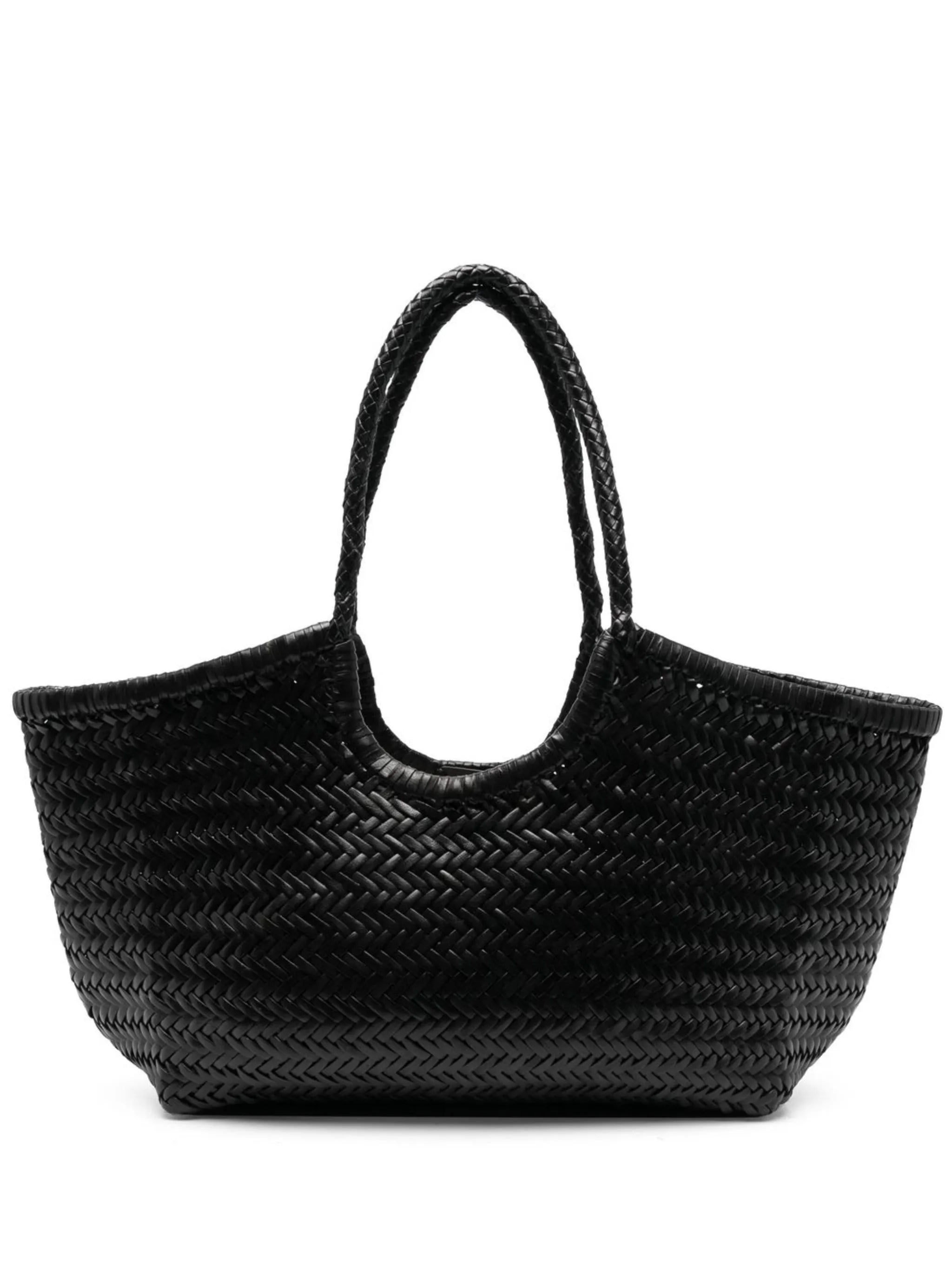 big Nantucket woven leather tote bag