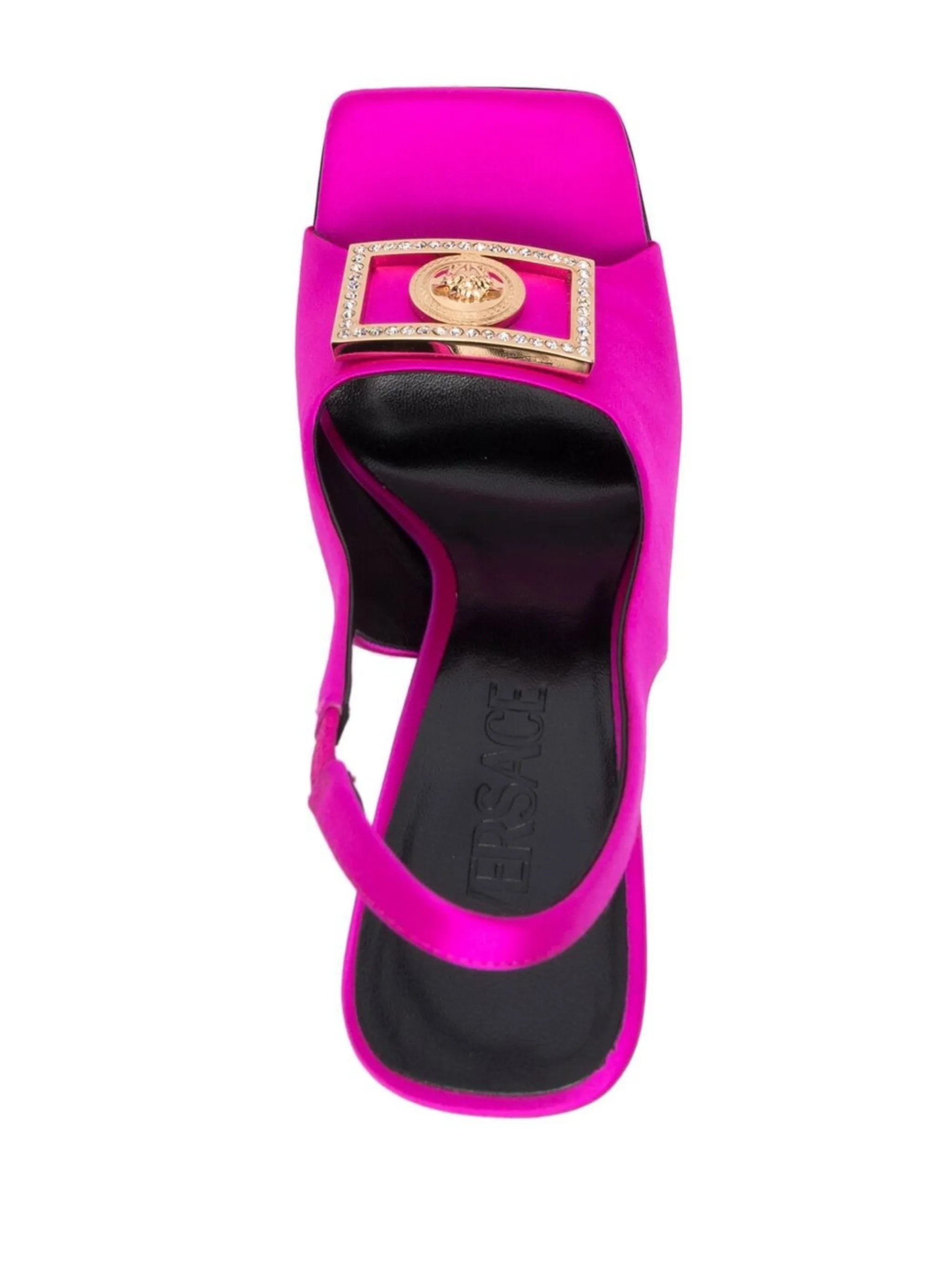 medusa-plaque slingback sandals