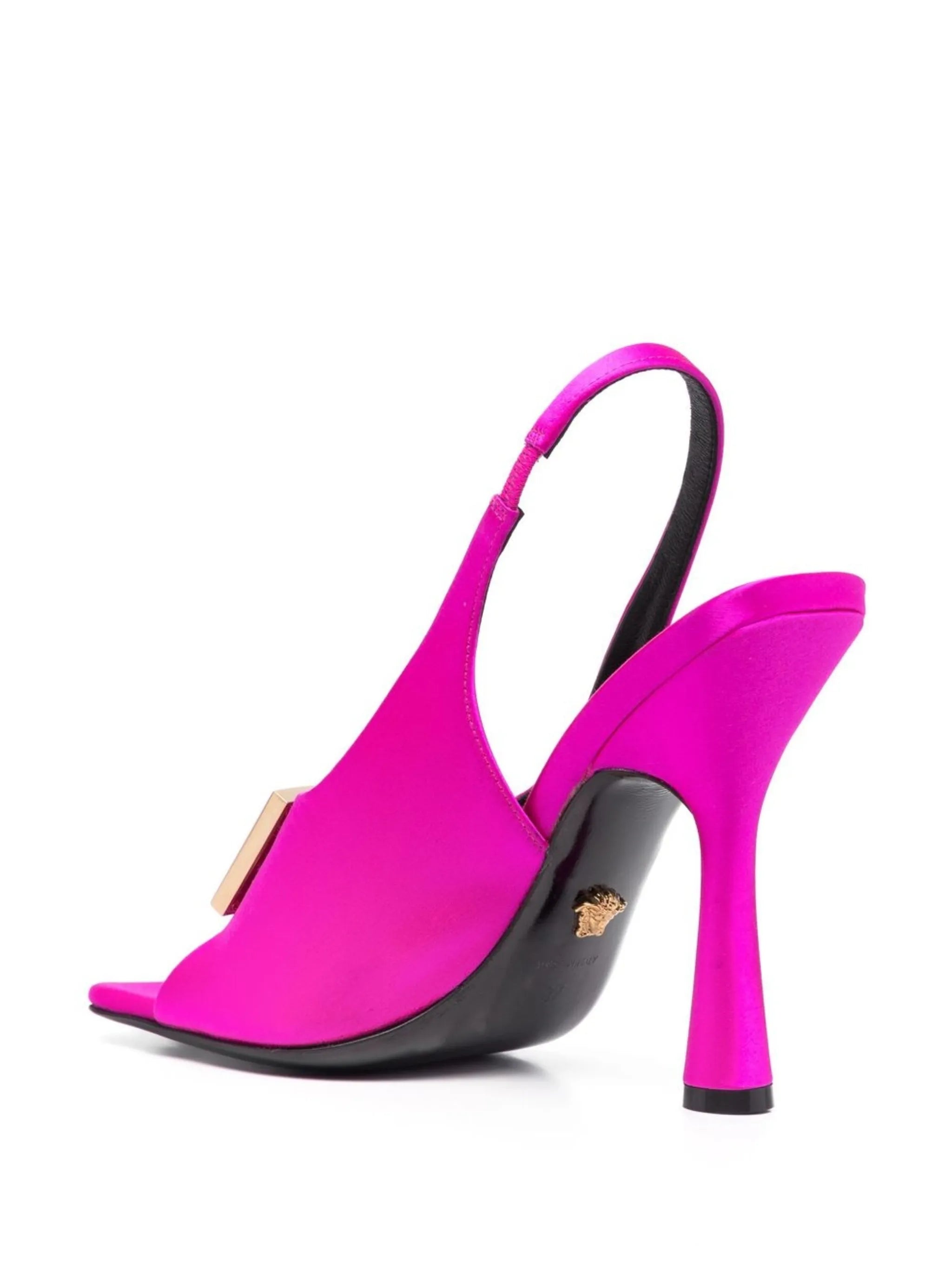 medusa-plaque slingback sandals