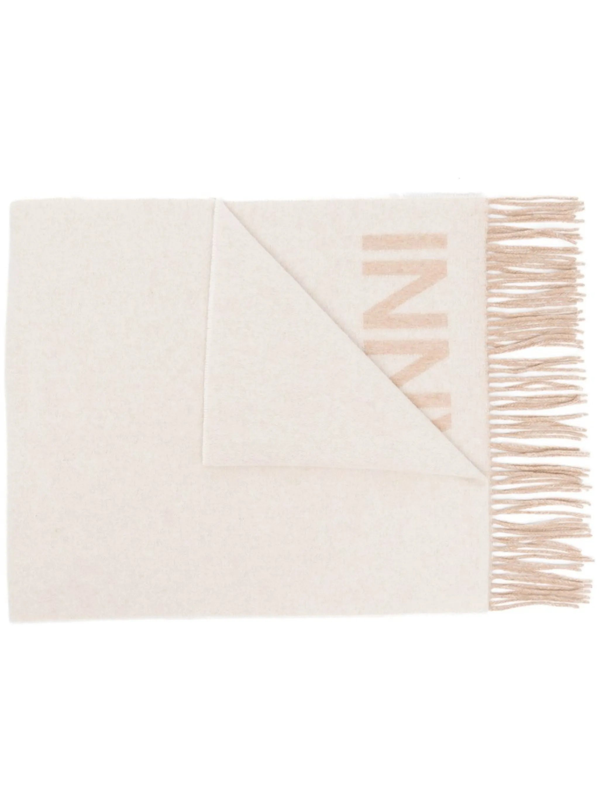 logo-print tassel-trim scarf