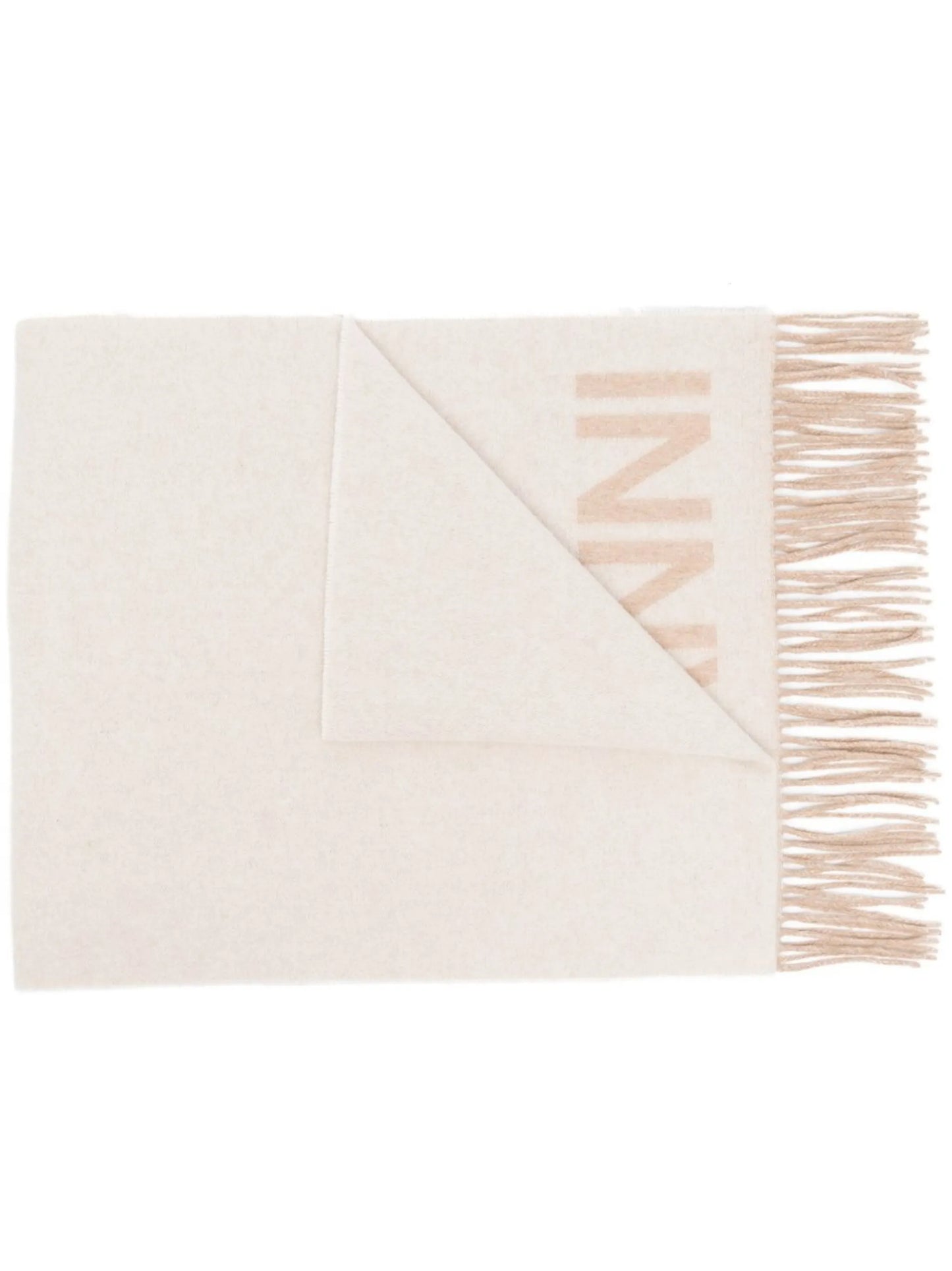 logo-print tassel-trim scarf