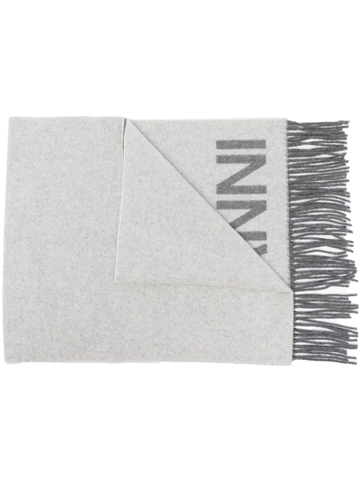 logo-print tassel-trim scarf