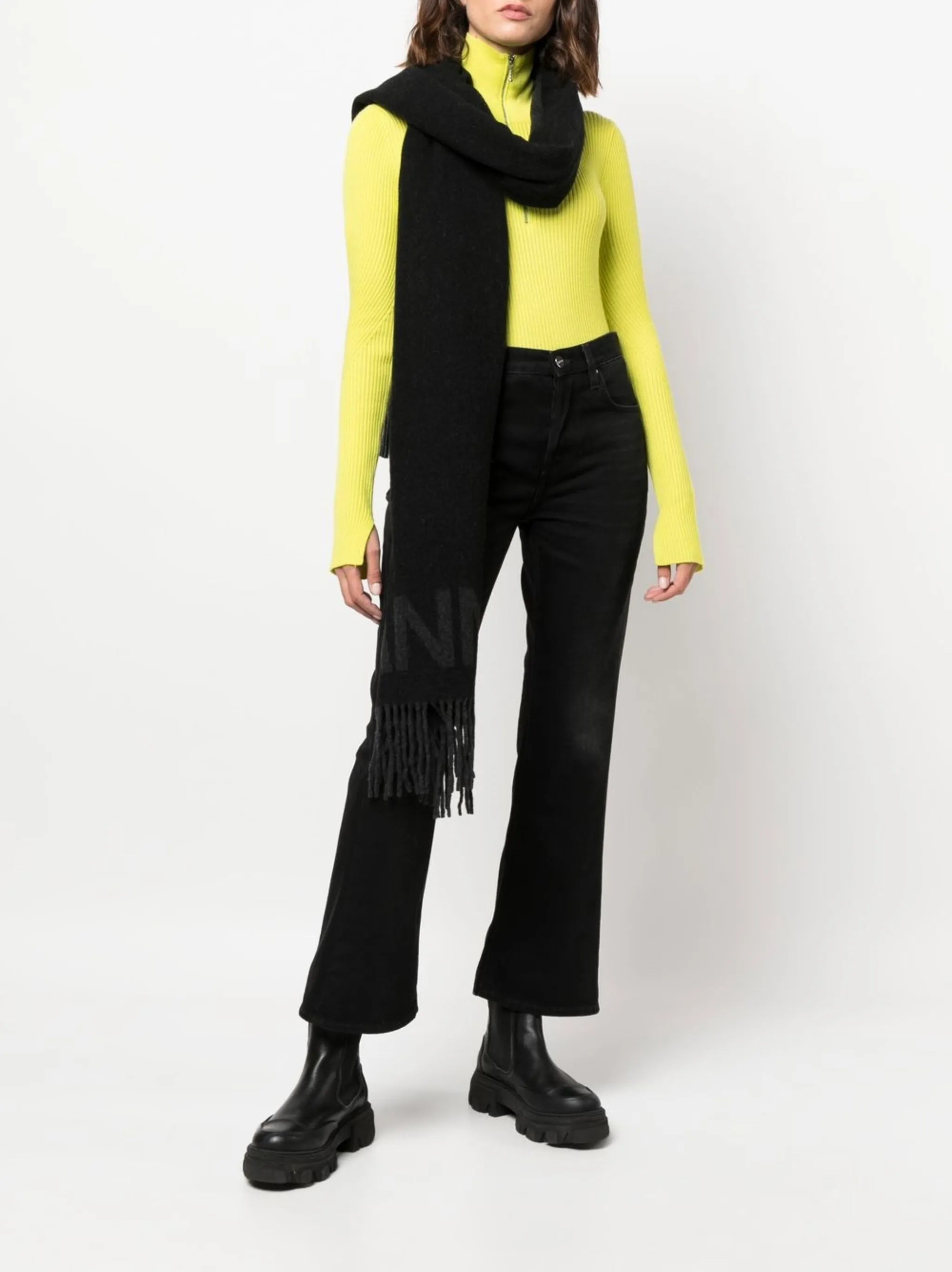 long fringed scarf