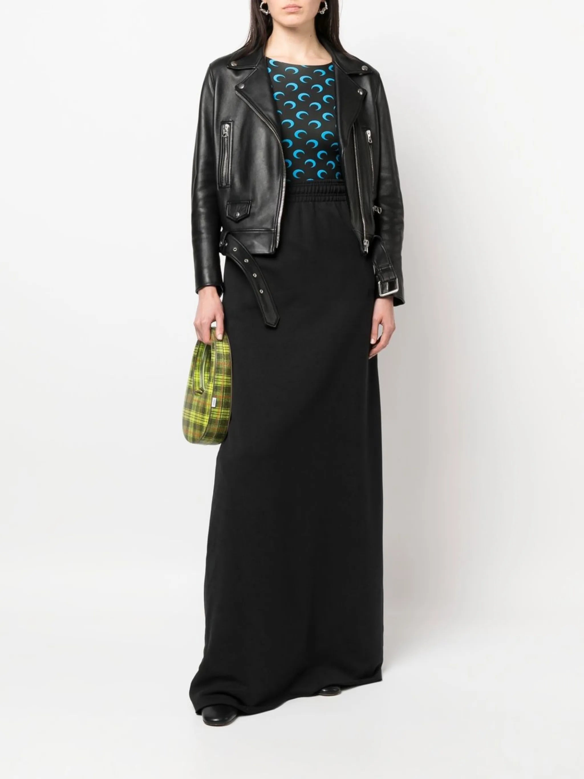 high-waist maxi skirt