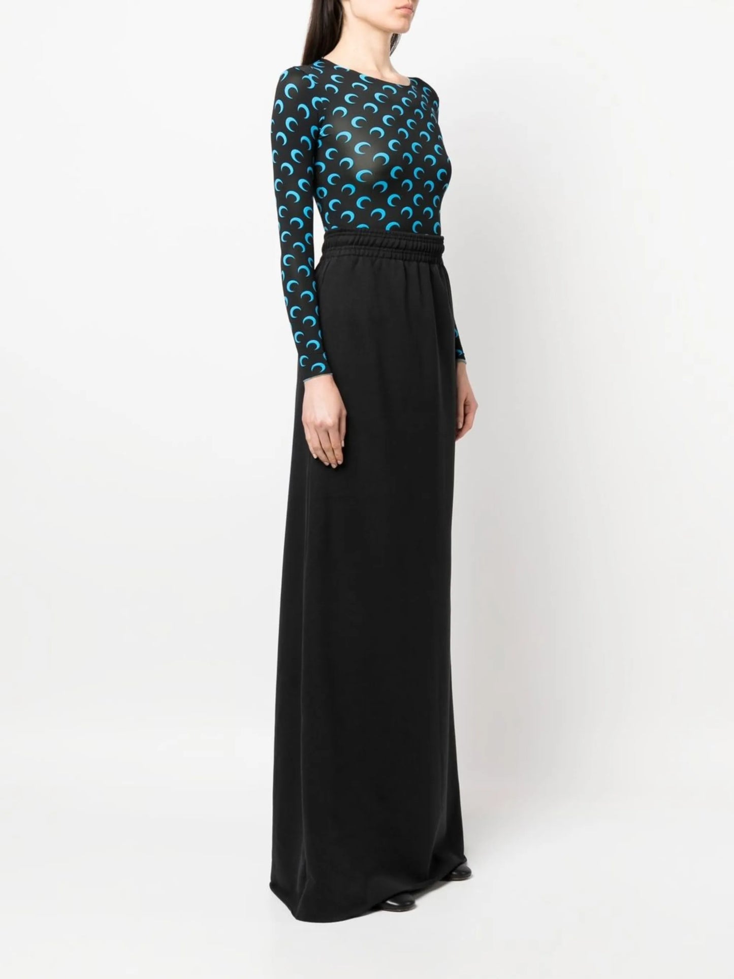 high-waist maxi skirt