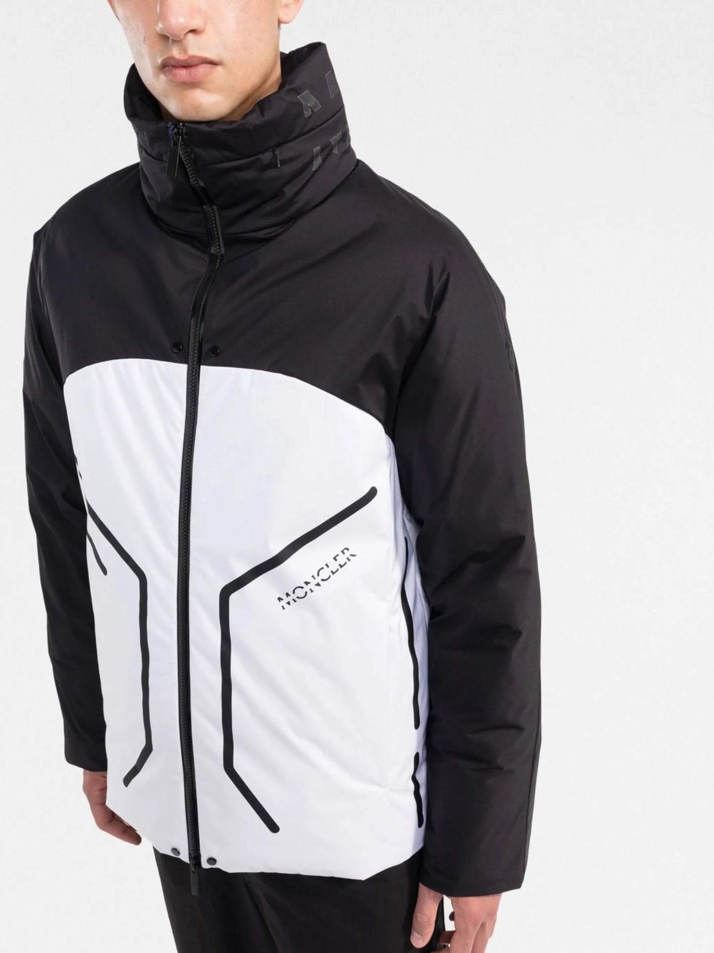 two-tone goose-down jacket