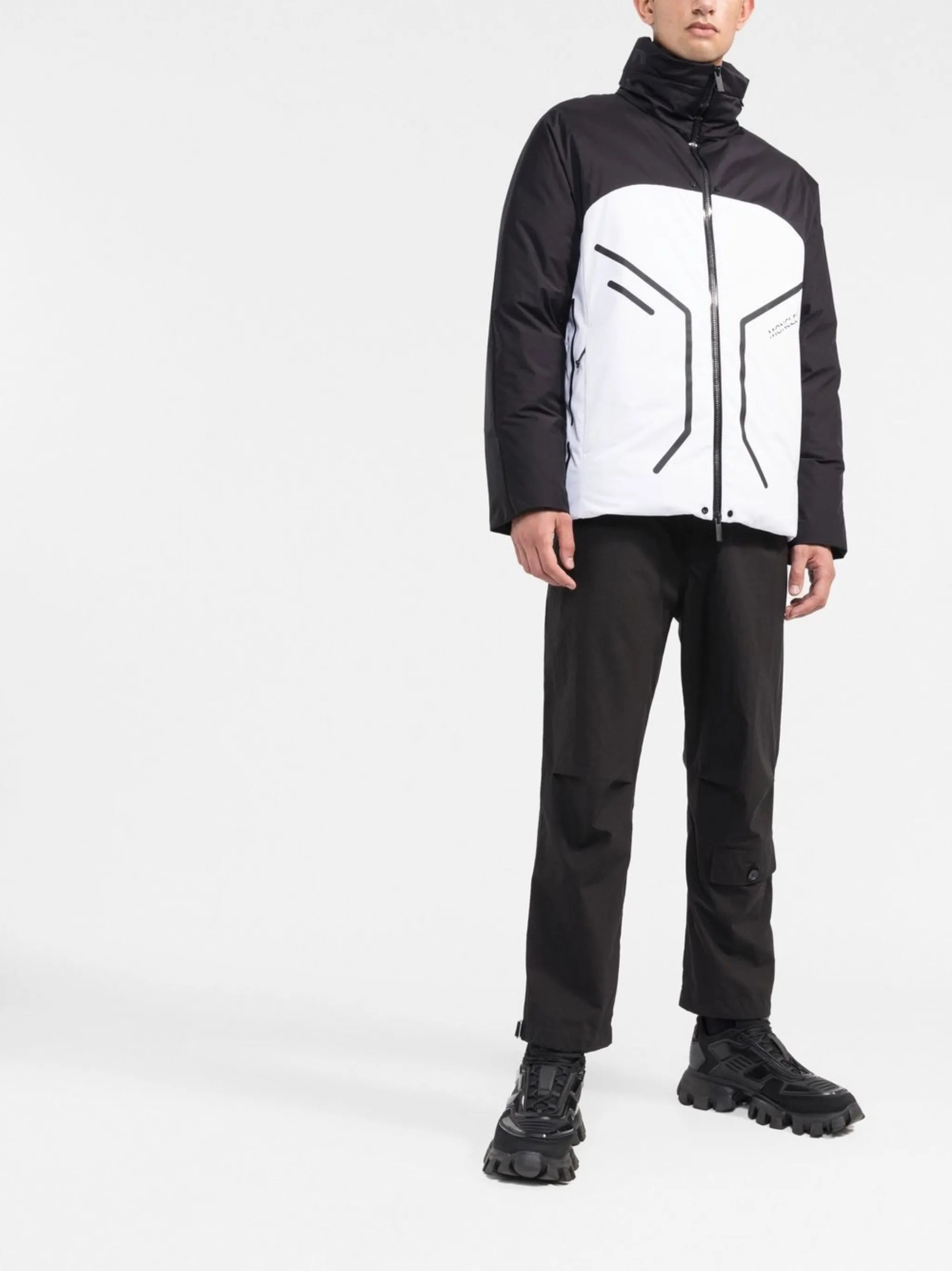 two-tone goose-down jacket