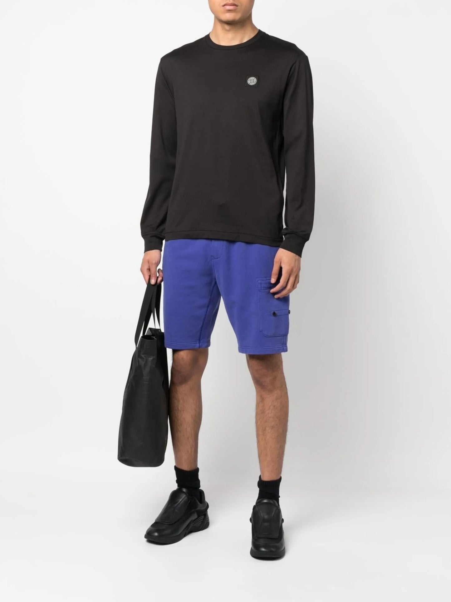 Compass logo-patch long-sleeve top