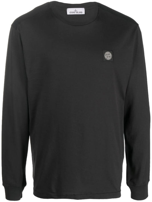 Compass logo-patch long-sleeve top