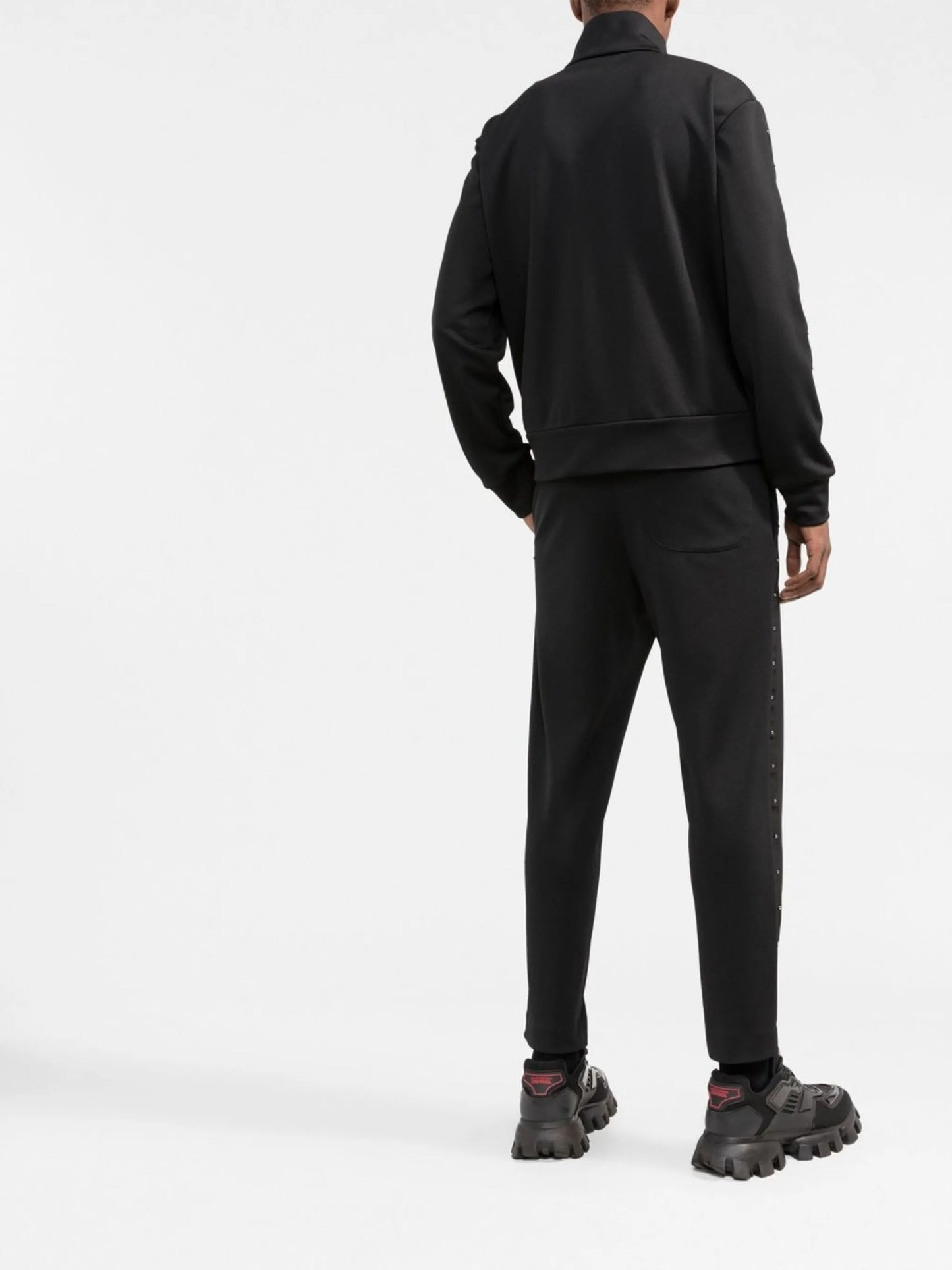 studded drawstring track pants